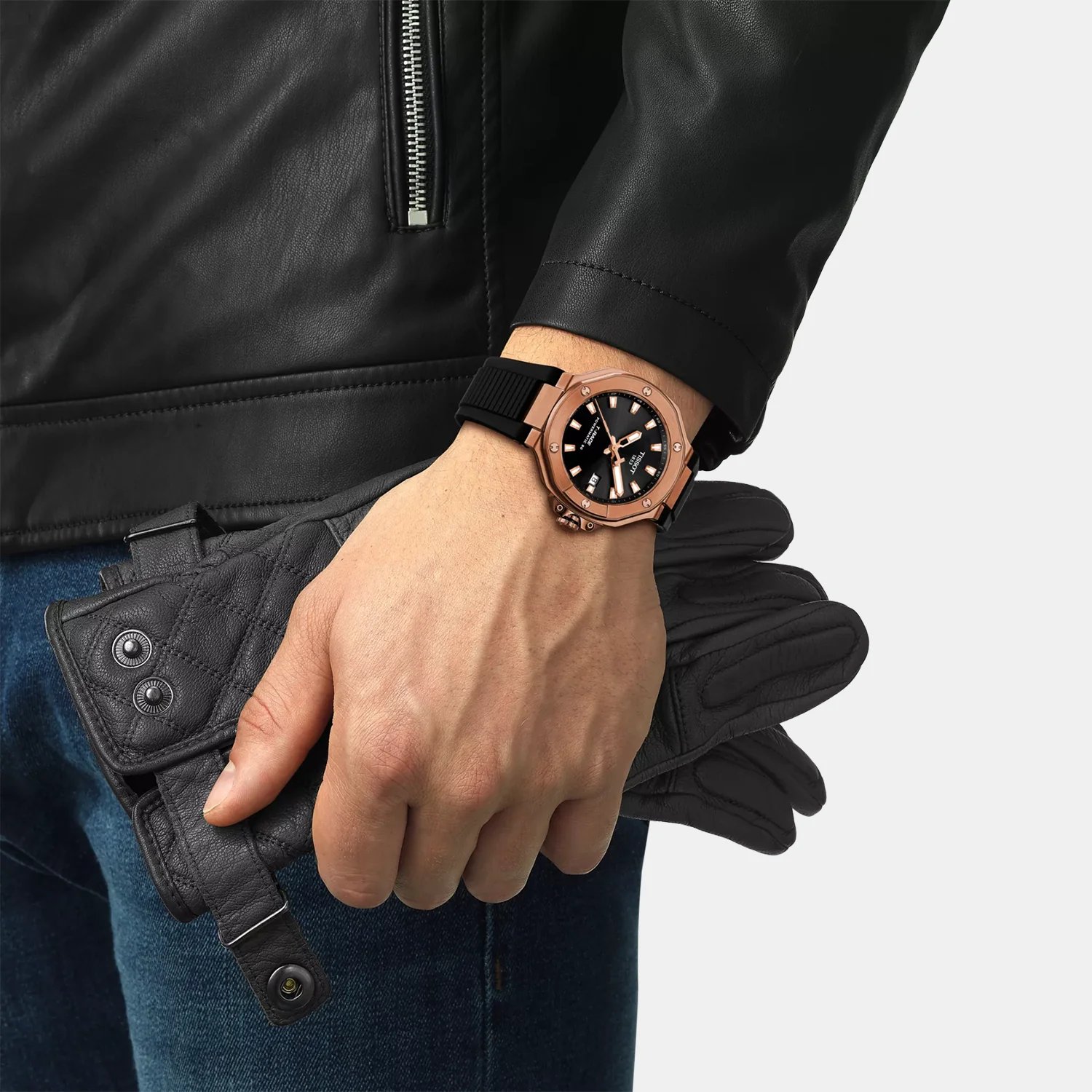 T-Race Men Automatic Black Dial Analog Silicone Watch T1418073705100 - Image 5