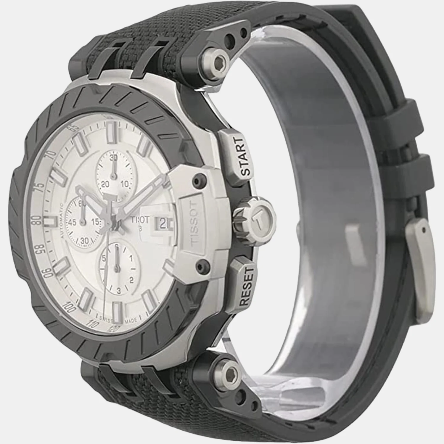 T-Race Men Automatic Silver Dial Chronograph Rubber Watch T1154272703100 - Image 4
