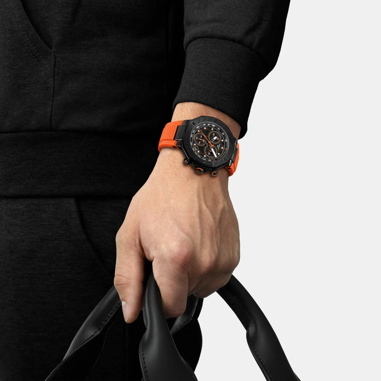 T-Race Men Quartz Black Dial Chronograph Silicone Watch T1414173705102 - Image 6