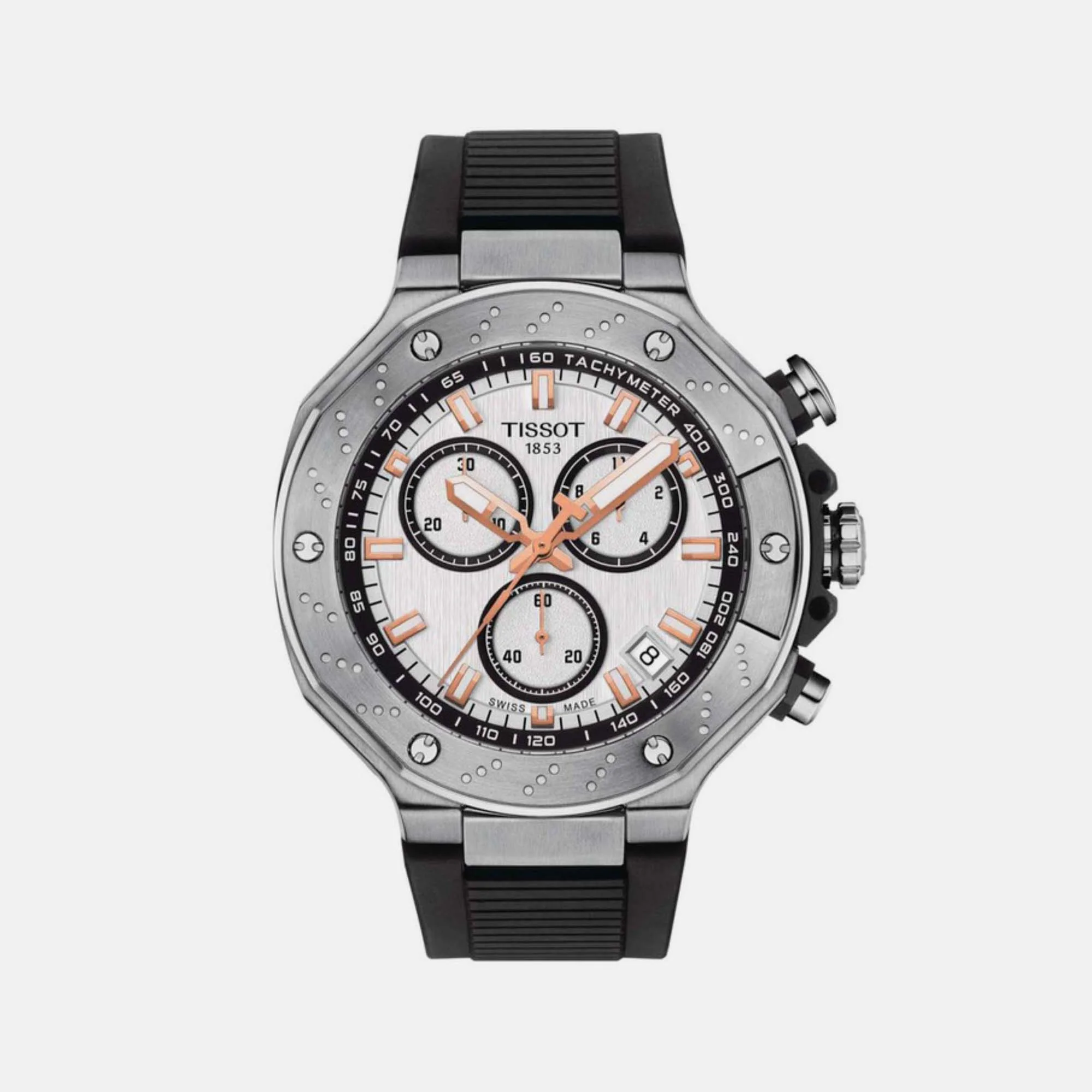 T-Race Men Quartz White Dial Chronograph Silicone Watch T1414171701100 - Image 2