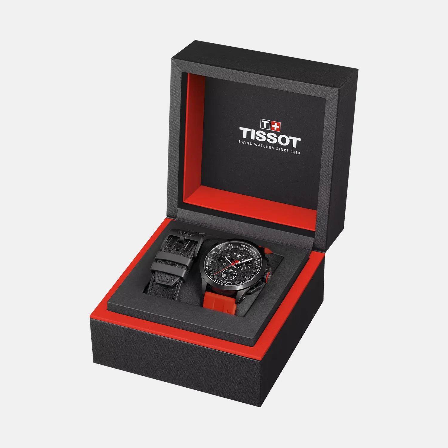 T-Race Special Collections Men Quartz Black Dial Chronograph Silicone Watch T1354173705104 - Image 8