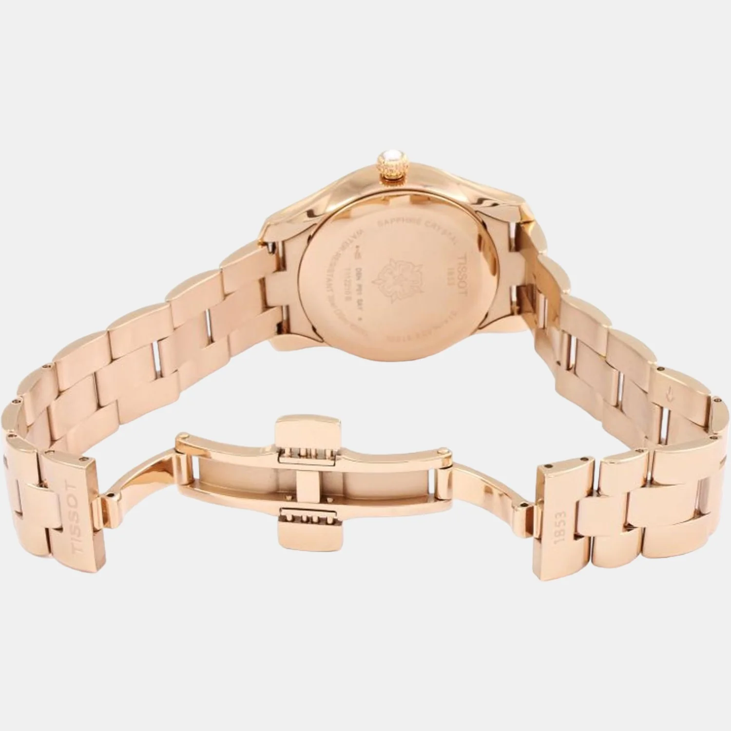 T-Wave Women Quartz White Mother Of Pearl Dial Analog Stainless Steel Watch T1122103311100 - Image 3
