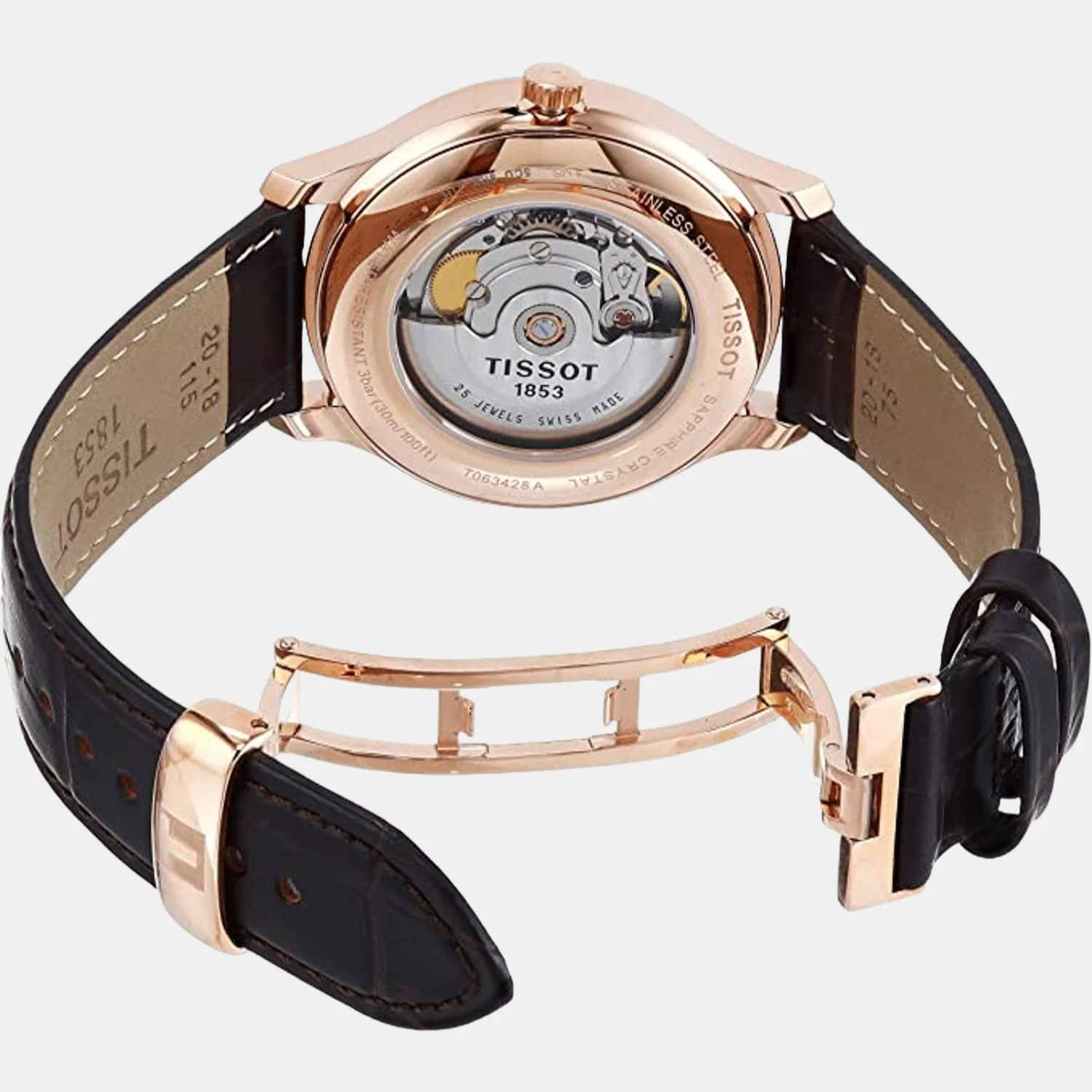 Tradition Men Automatic Black Dial Analog Leather Watch T0634283606800 - Image 3