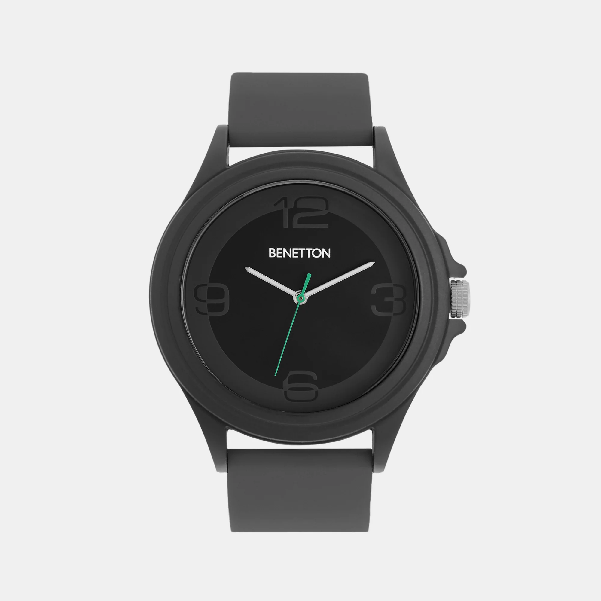 Iconic Men Quartz Black Dial Analog Silicone Watch UWUCG0308