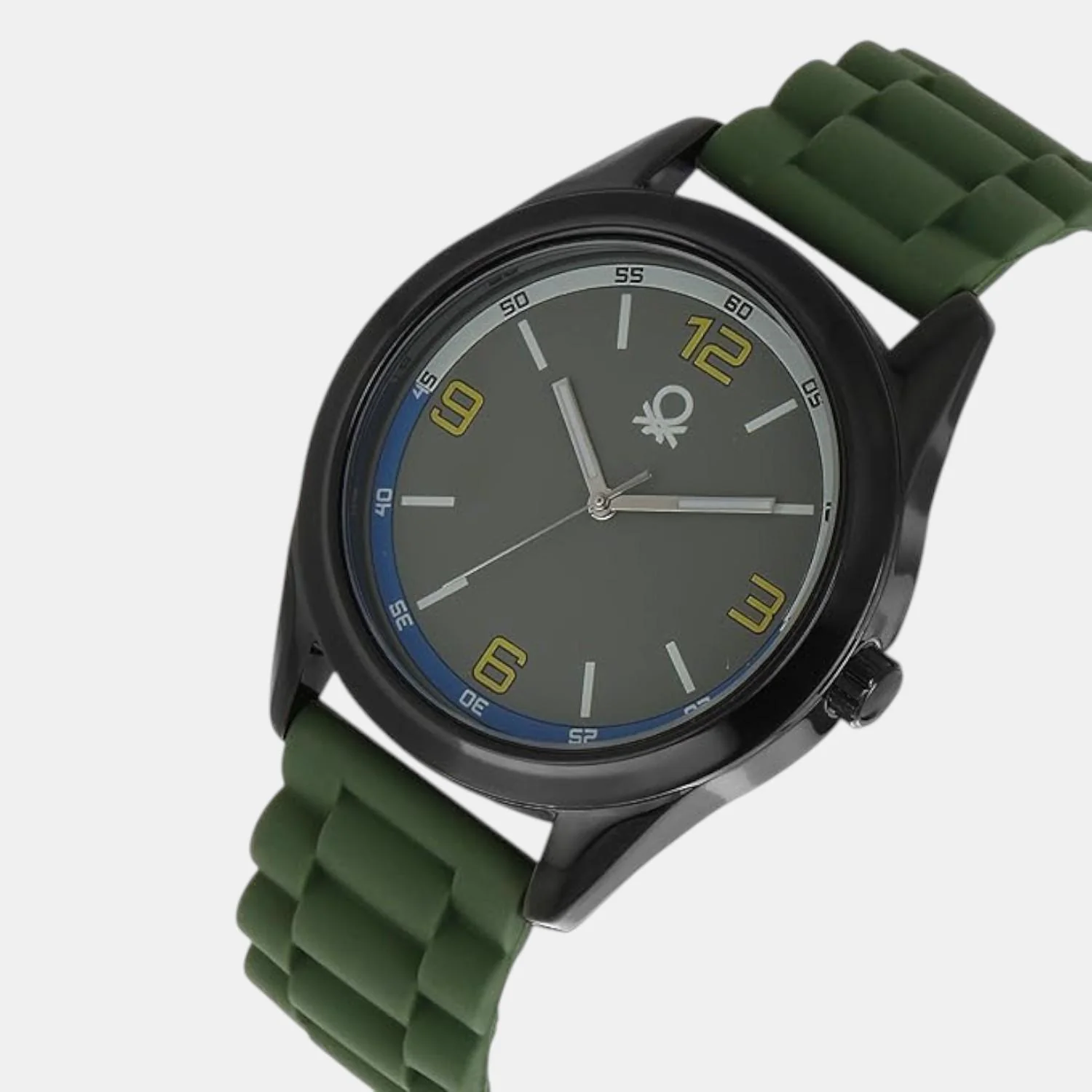 Iconic Men Quartz Olive Green Dial Analog Silicone Watch UWUCG0206 - Image 2