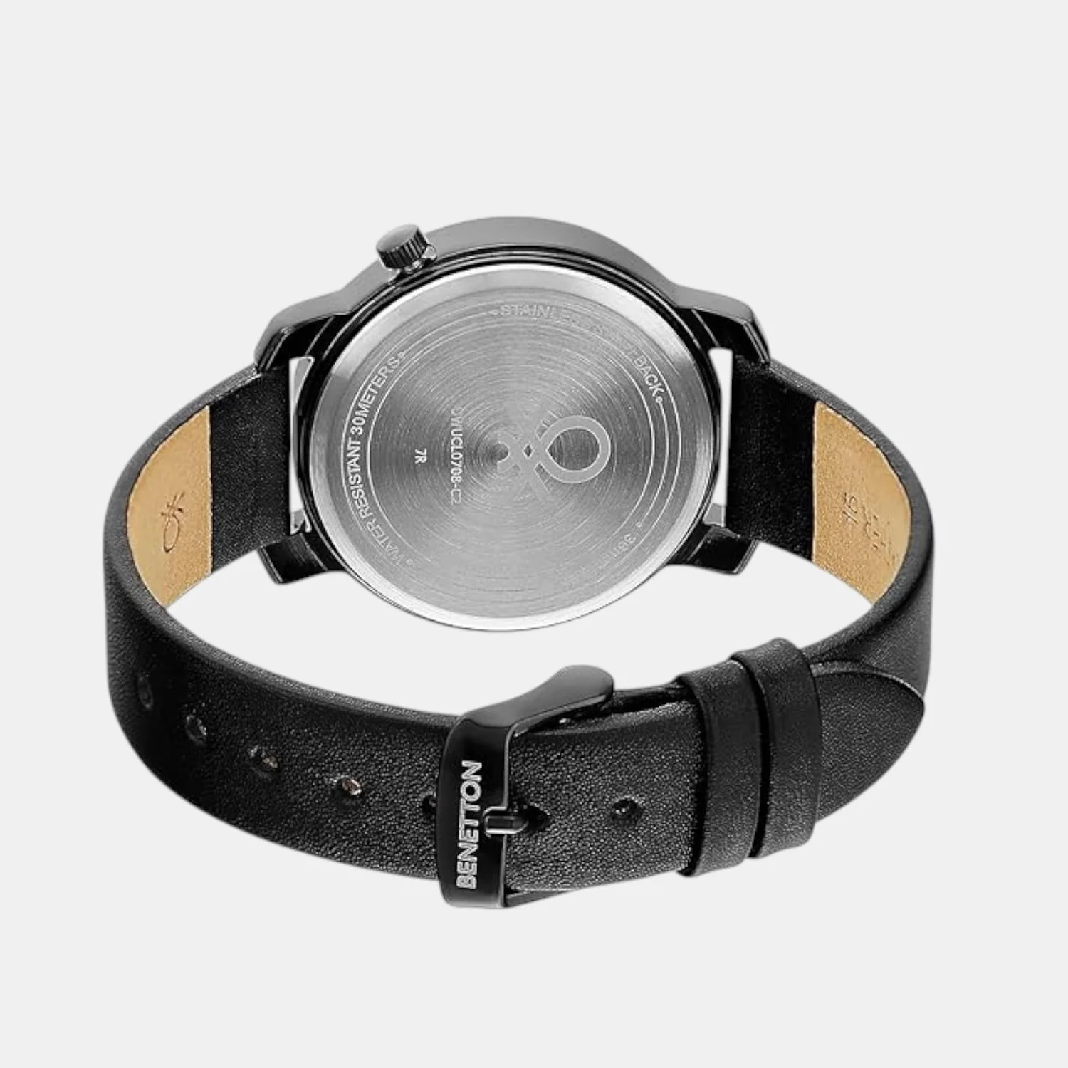 Iconic Women Quartz Black & Green Dial Analog Leather Watch UWUCL0708 - Image 4