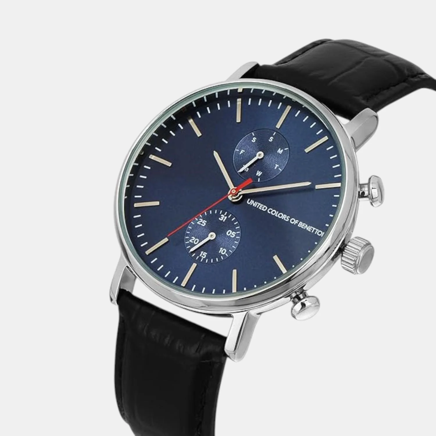 Signature Men Quartz Blue Dial Multi-Function Leather Watch UWUCG2200 - Image 2