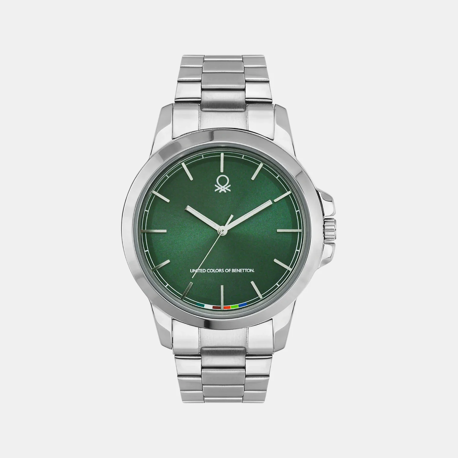 Signature Men Quartz Green Dial Analog Stainless Steel Watch UWUCG2100