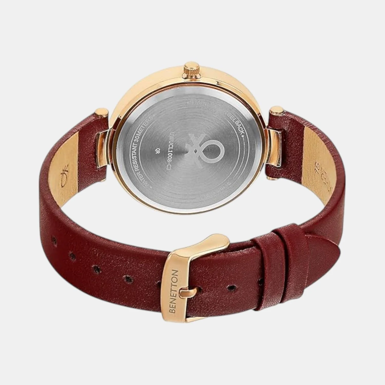 Signature Women Quartz Rose Gold Dial Multi-Function Leather Watch UWUCL1008 - Image 4