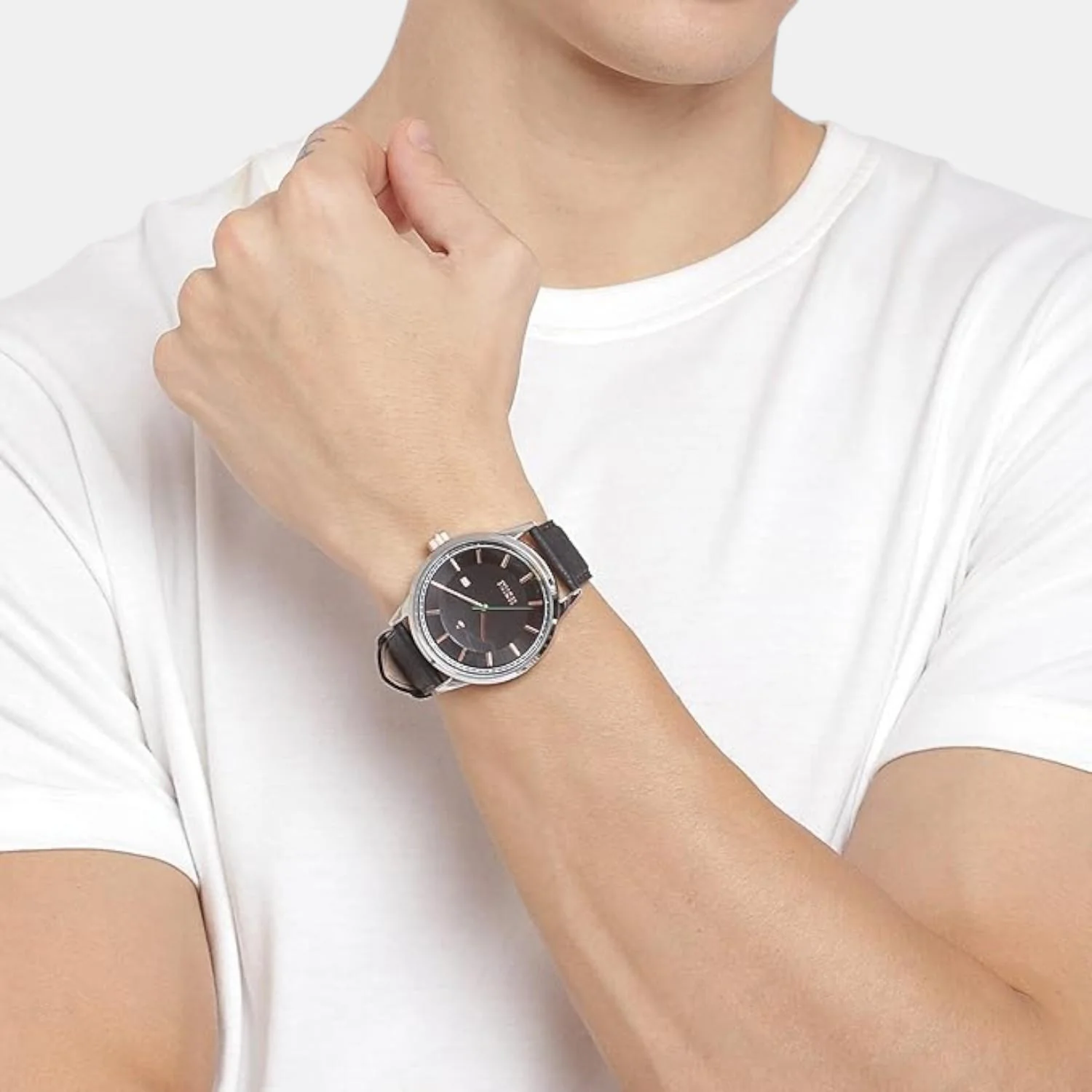 Social Men Quartz Black Dial Analog Leather Watch UWUCG0101 - Image 5