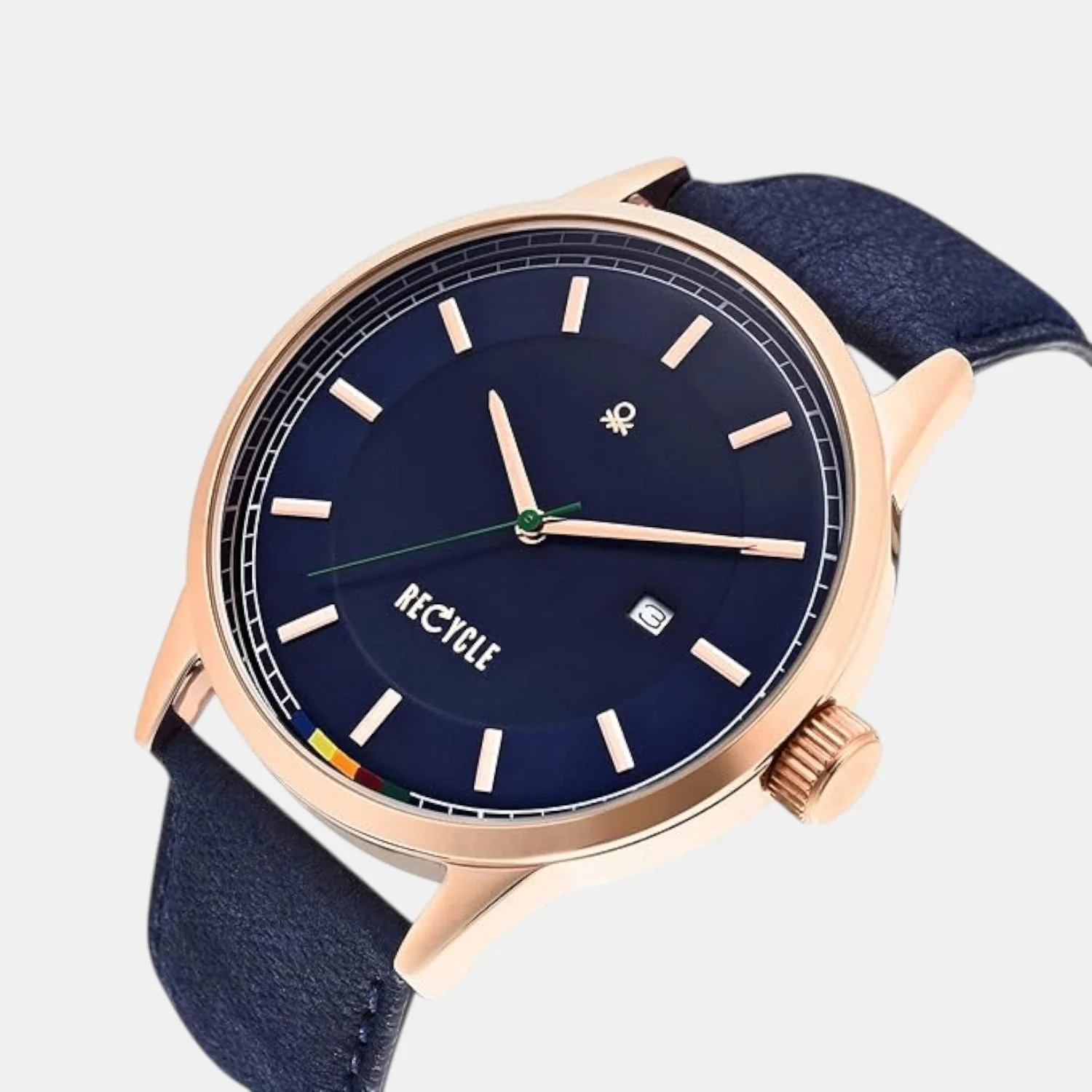 Social Men Quartz Blue Dial Analog Leather Watch UWUCG0102 - Image 2
