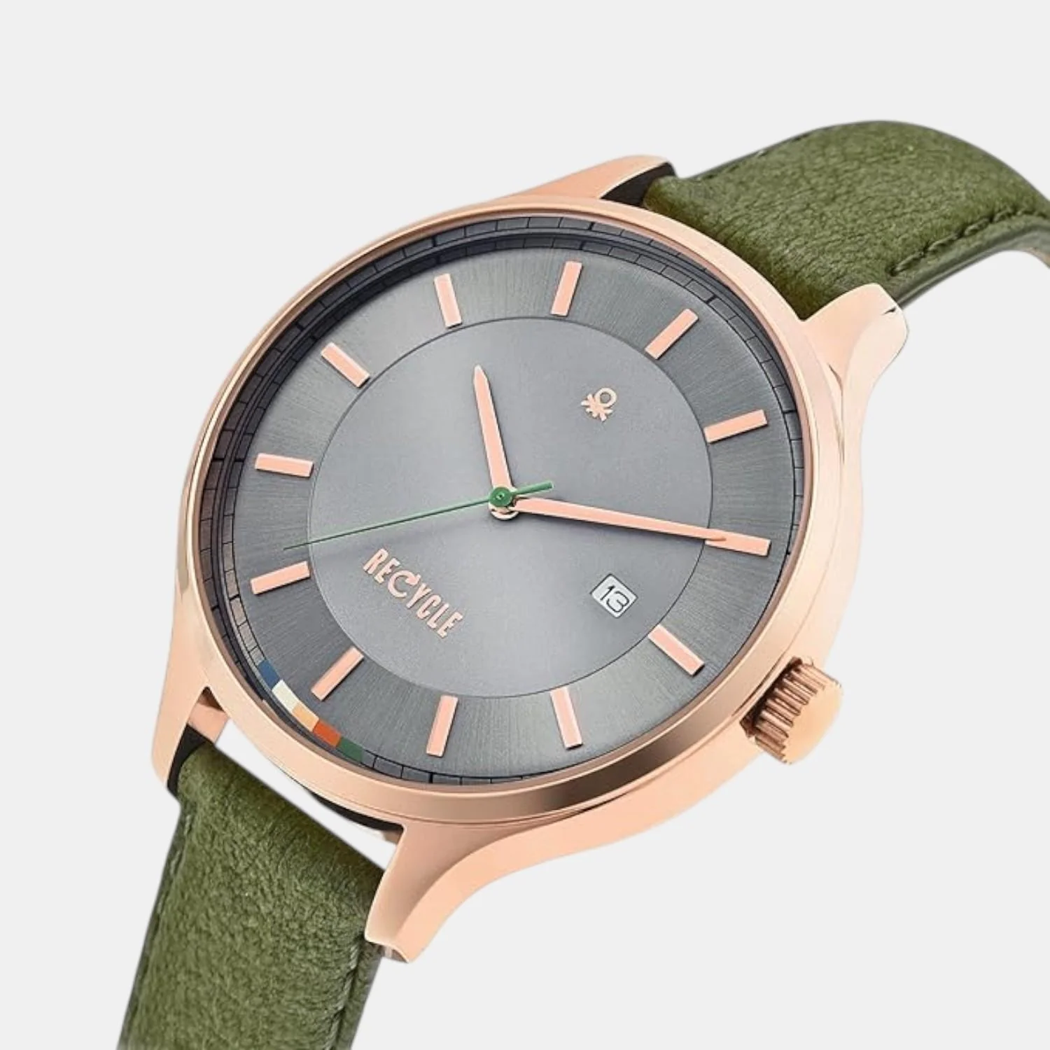 Social Men Quartz Light Grey Dial Analog Leather Watch UWUCG0100 - Image 2