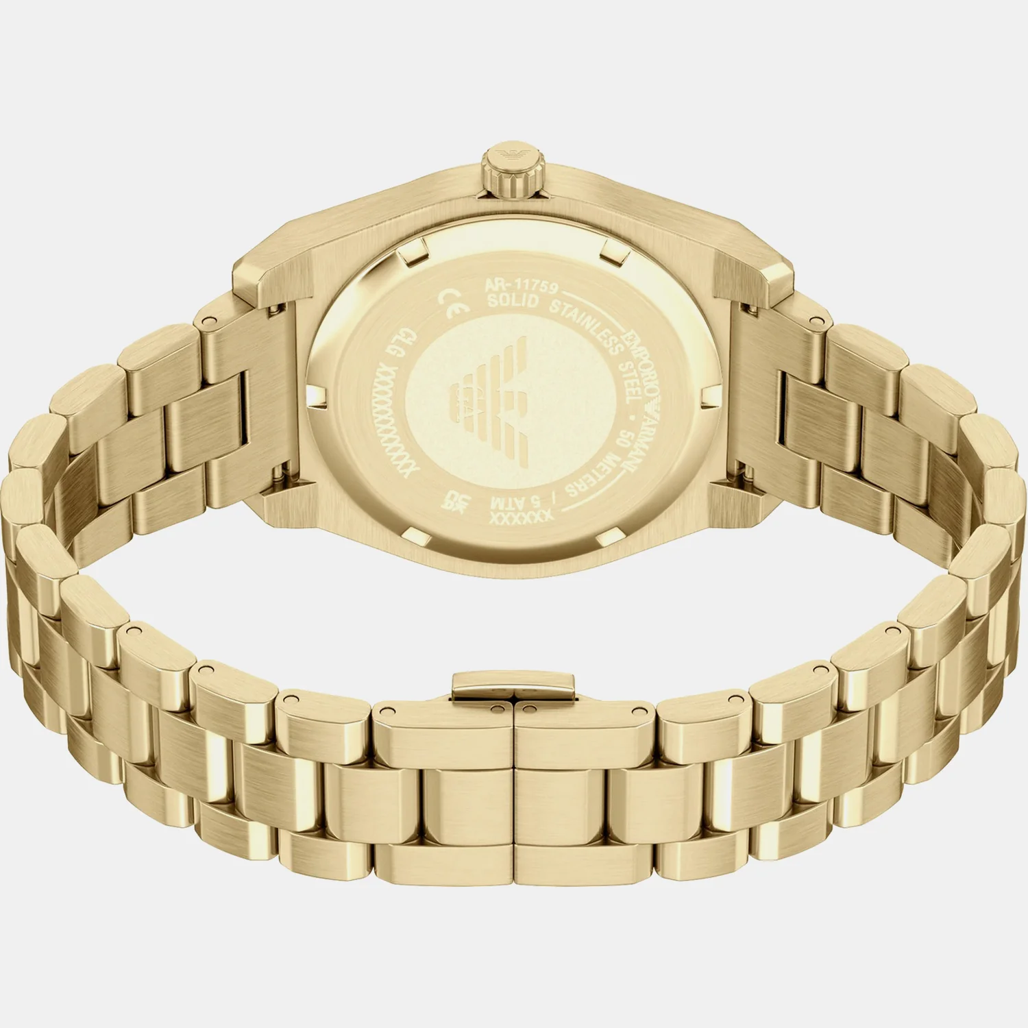 Unisex Quartz Green Dial Analog Stainless Steel Watch AR11759 - Image 5