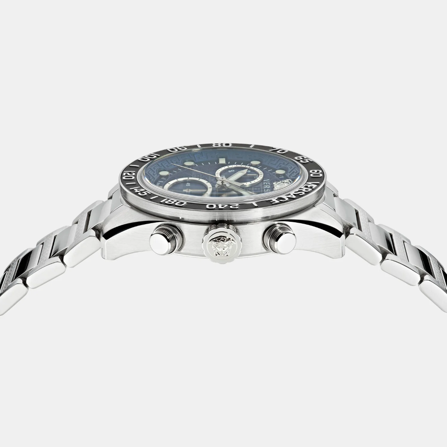 Greca Dome Men Quartz Blue Dial Chronograph Stainless Steel Watch VE6K00323 - Image 2