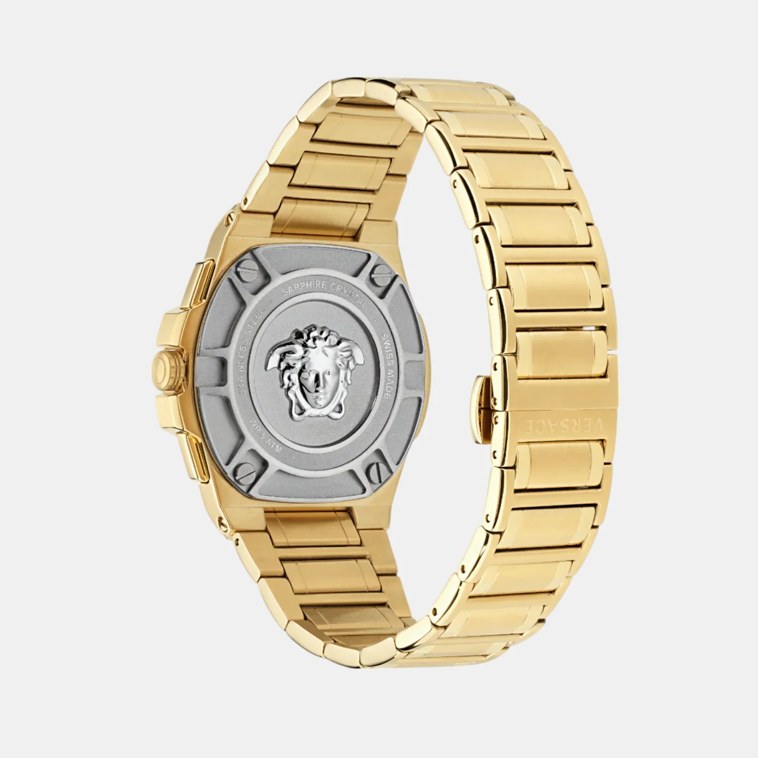 Greca Extreme Men Quartz Gold Dial Chronograph Stainless Steel Watch VE7H00723 - Image 3
