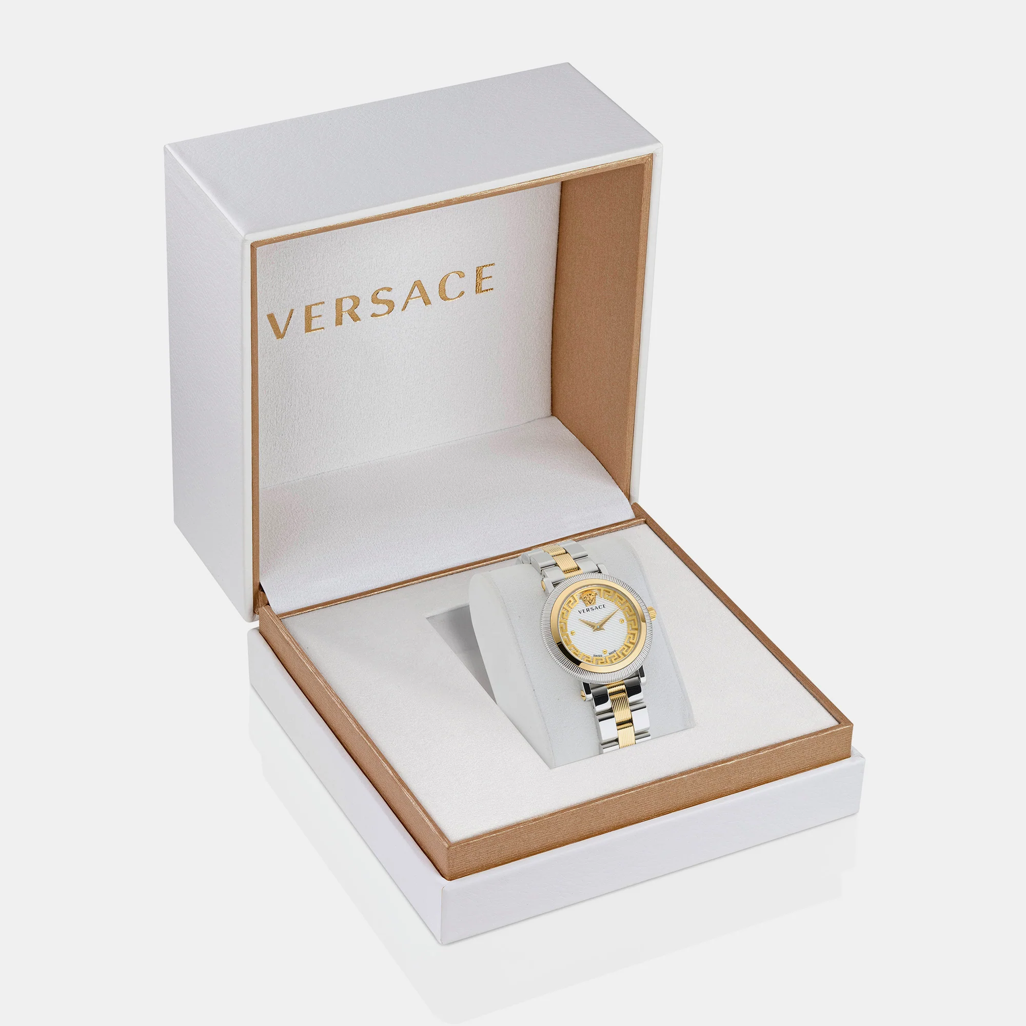 Greca Flourish Women Quartz White Dial Analog Stainless Steel Watch VE7F00423 - Image 4
