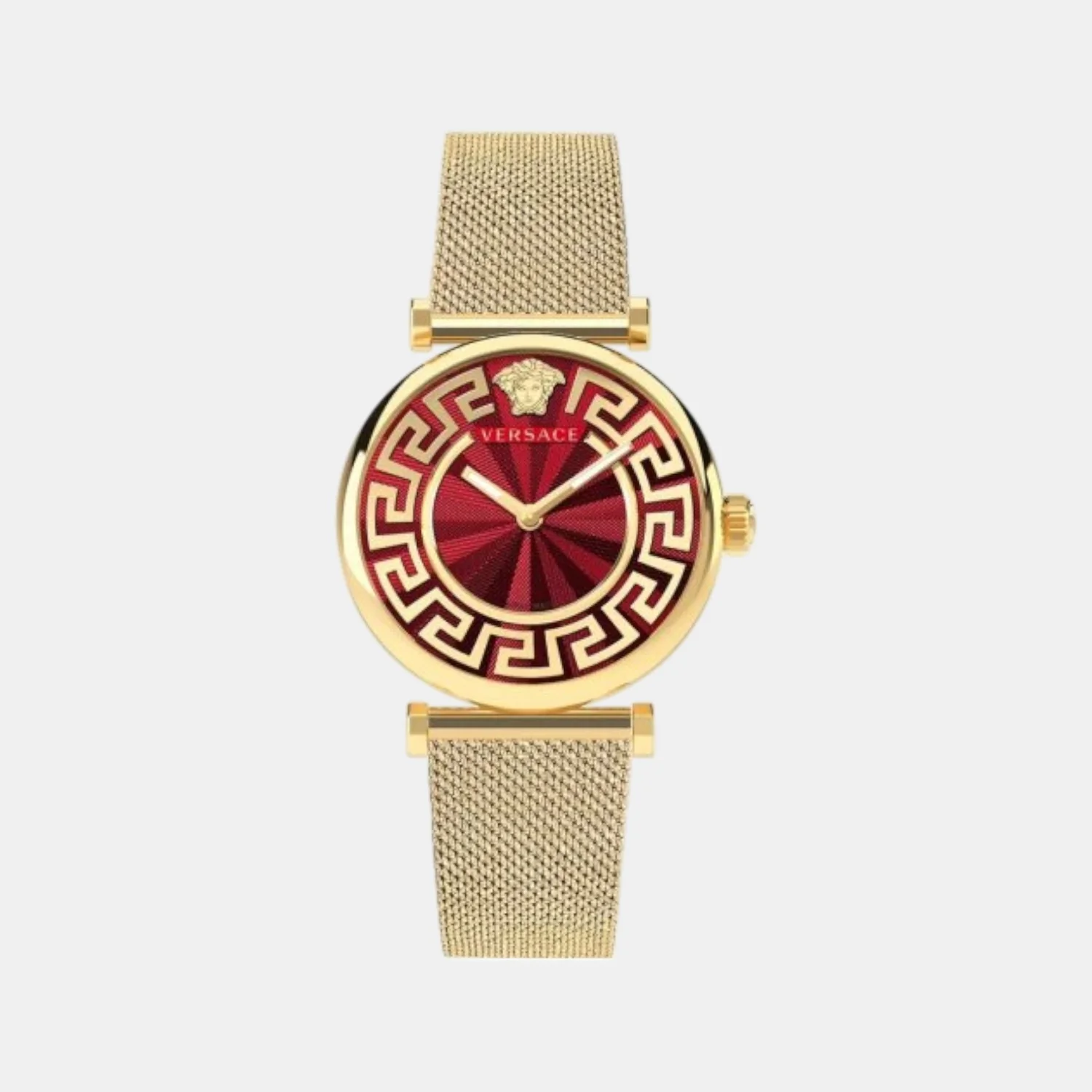 Greca Glam Women Quartz Red Dial Analog Stainless Steel Watch VE1CA0523 - Image 2