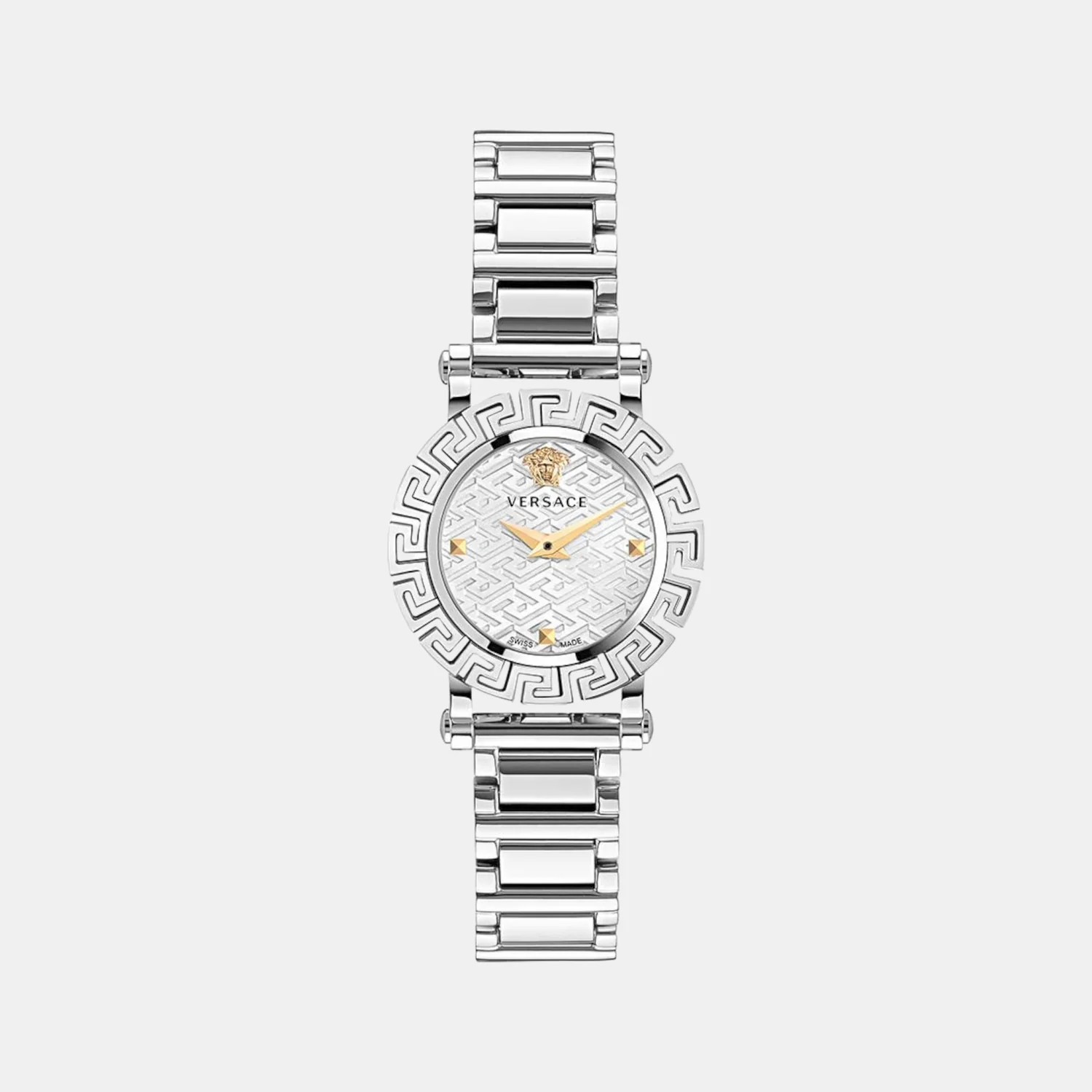 Greca Glam Women Quartz Silver Dial Analog Stainless Steel Watch VE2Q00322