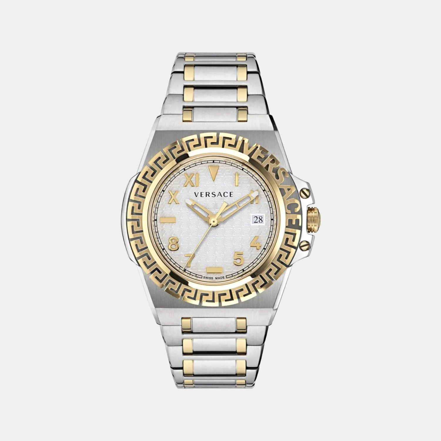 Greca Reaction Men Quartz Silver Dial Analog Stainless Steel Watch VE3I00422