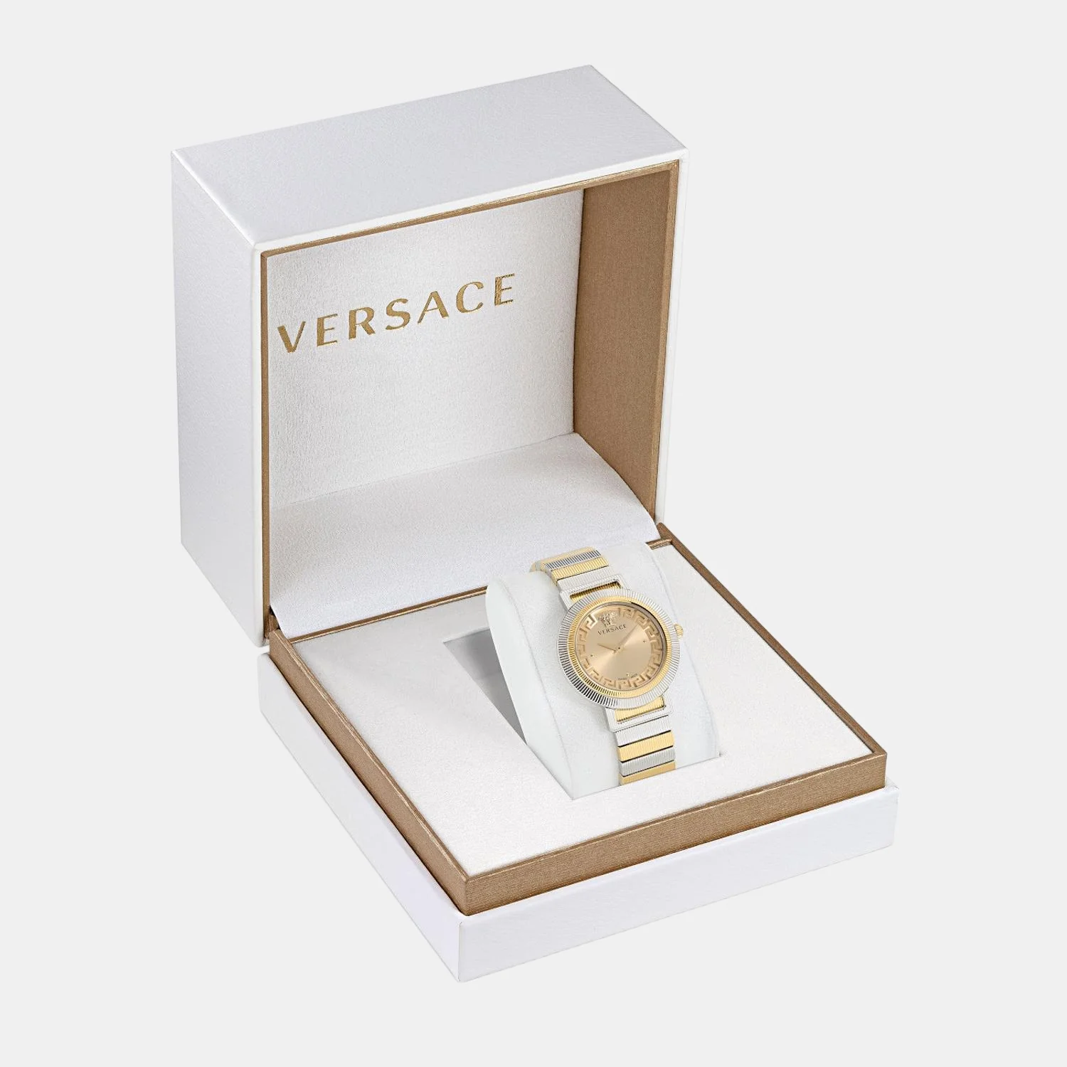 Greca Women Quartz Gold Dial Analog Stainless Steel Watch VE3D00422 - Image 4