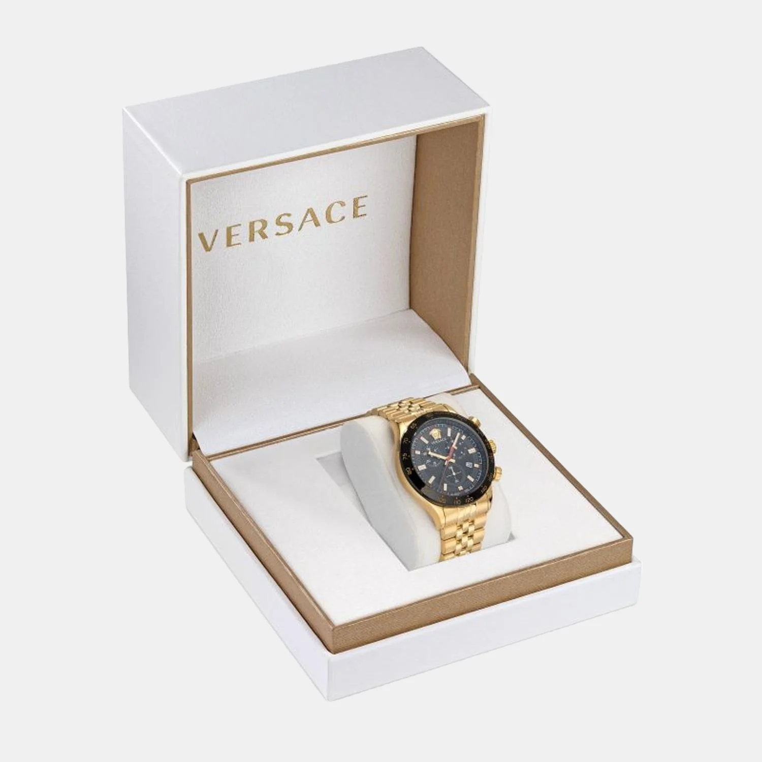 Hellenyium Men Quartz Black Dial Chronograph Stainless Steel Watch VE2U00622 - Image 4