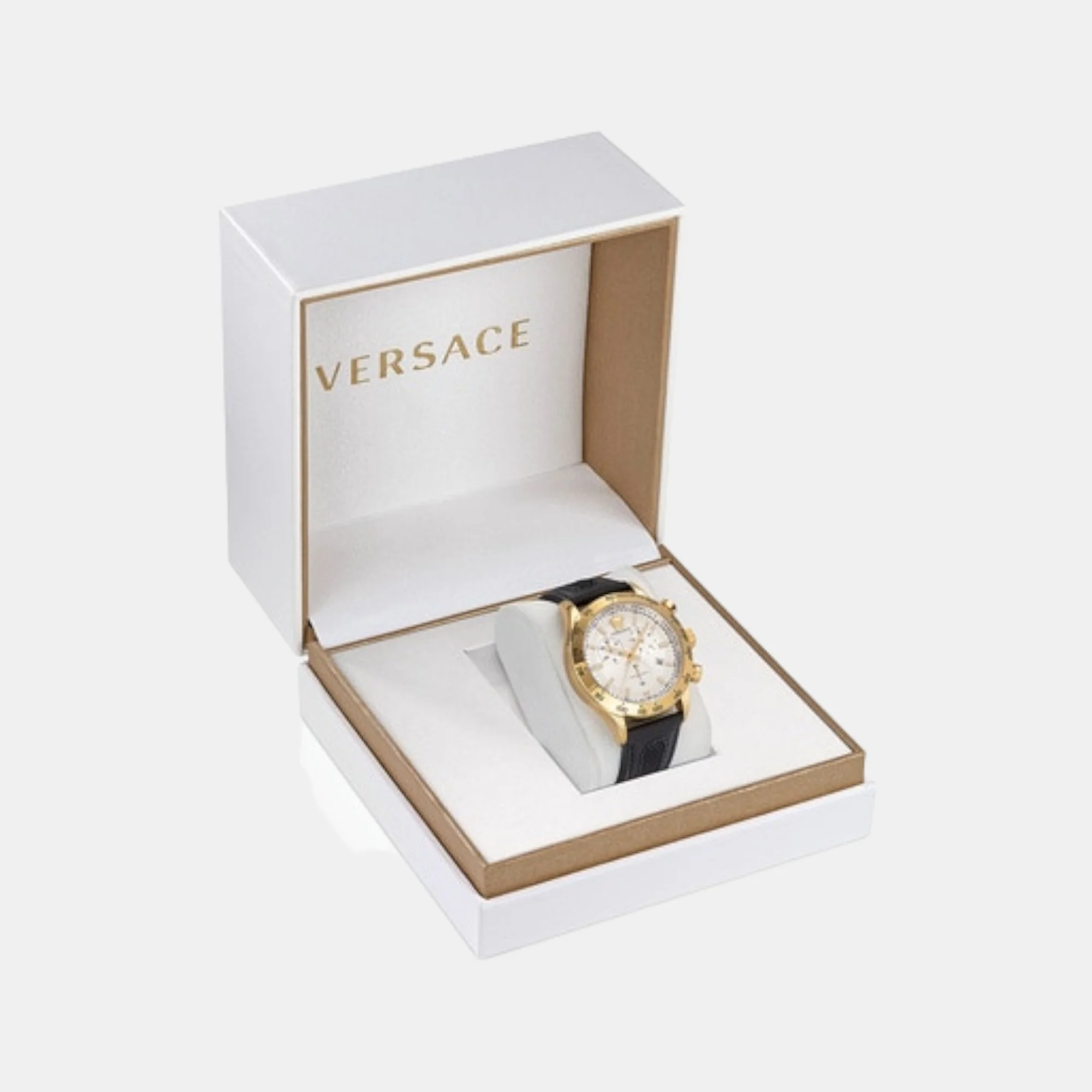 Hellenyium Men Quartz White Dial Chronograph Leather Watch VE2U00222 - Image 2