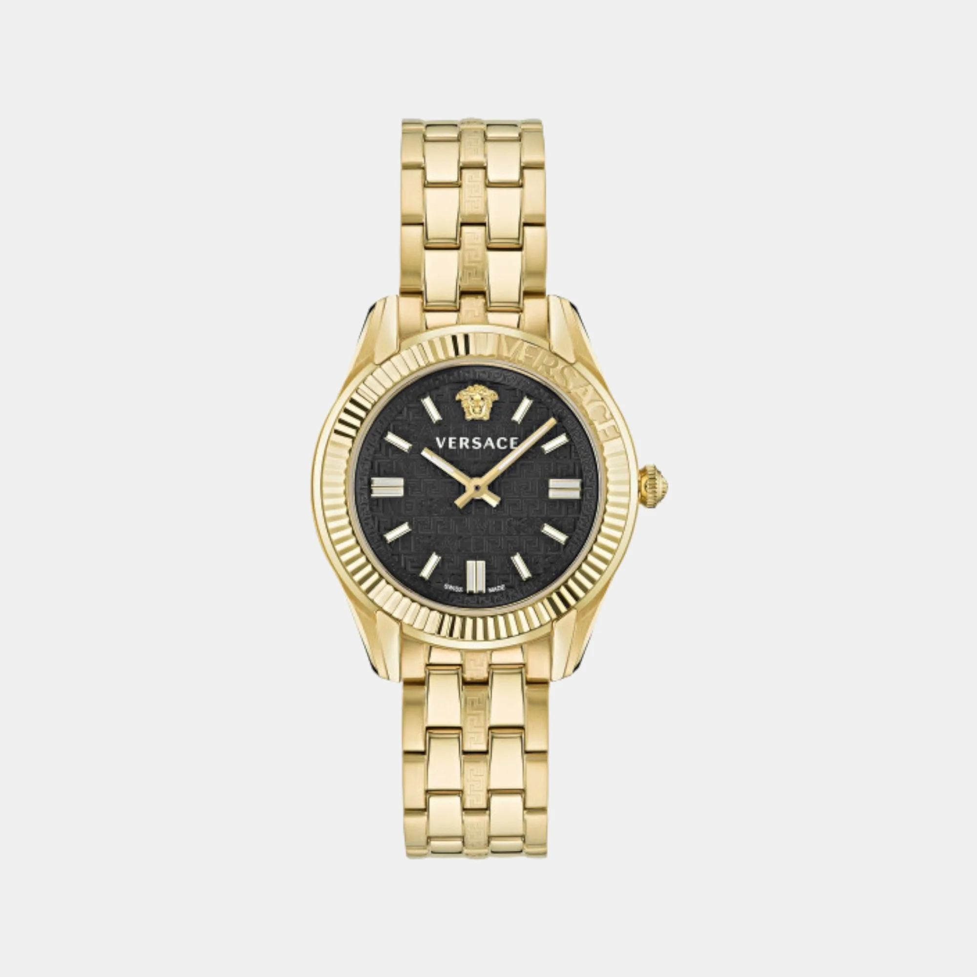 Jenna Men Quartz Black Dial Analog Stainless Steel Watch VE6C00623 - Image 2