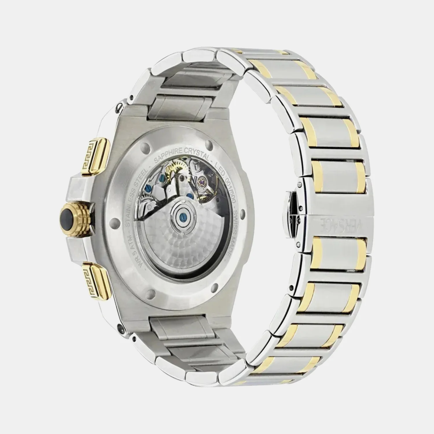 Men Automatic Green Dial Chronograph Stainless Steel Watch VE0Y00125 - Image 4