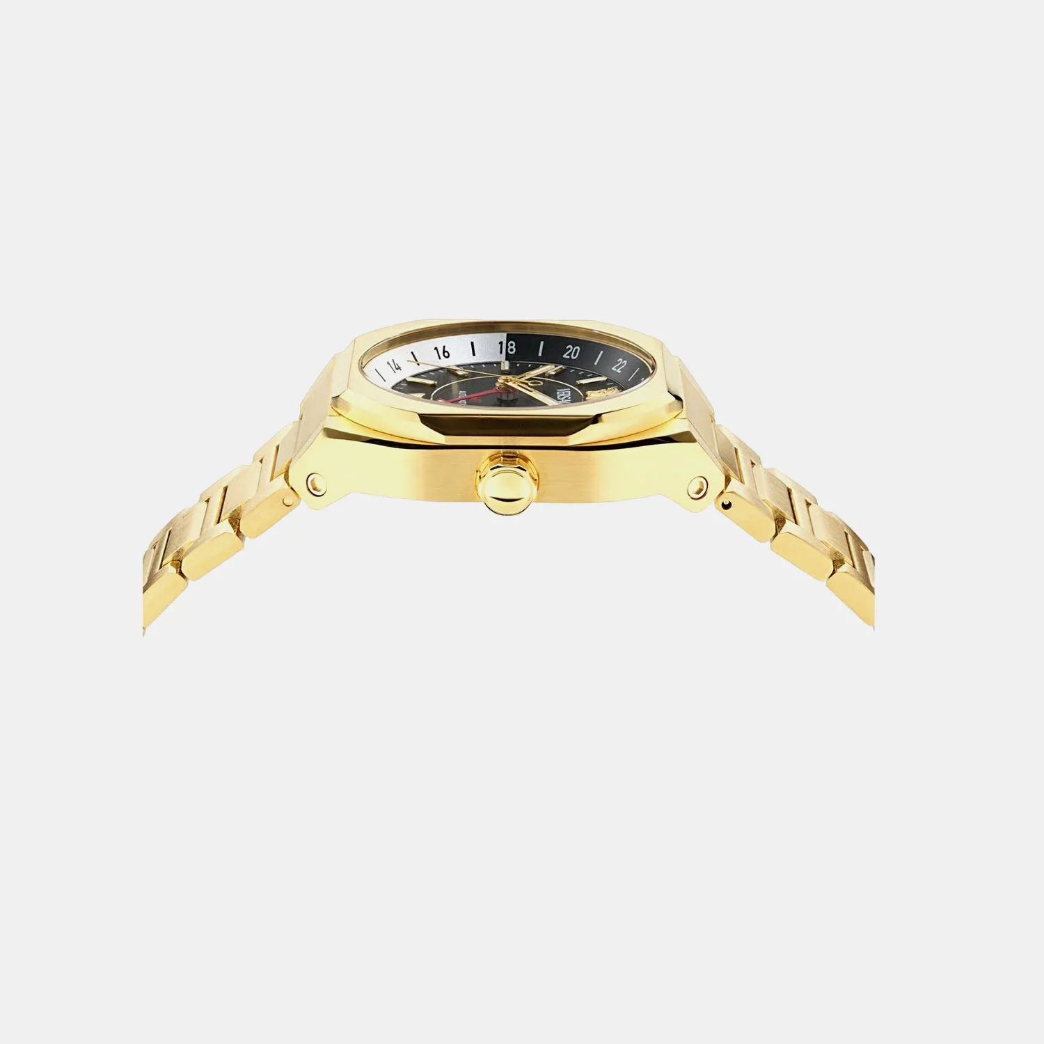 Men GMT Black Dial Analog Stainless Steel Watch VE0I00425 - Image 2