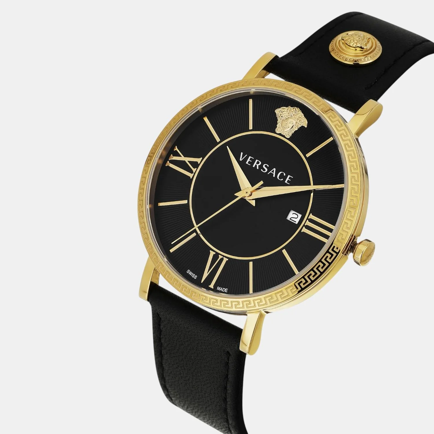 V-Eternal Men Quartz Black Dial Analog Leather Watch VENCA0124 - Image 2
