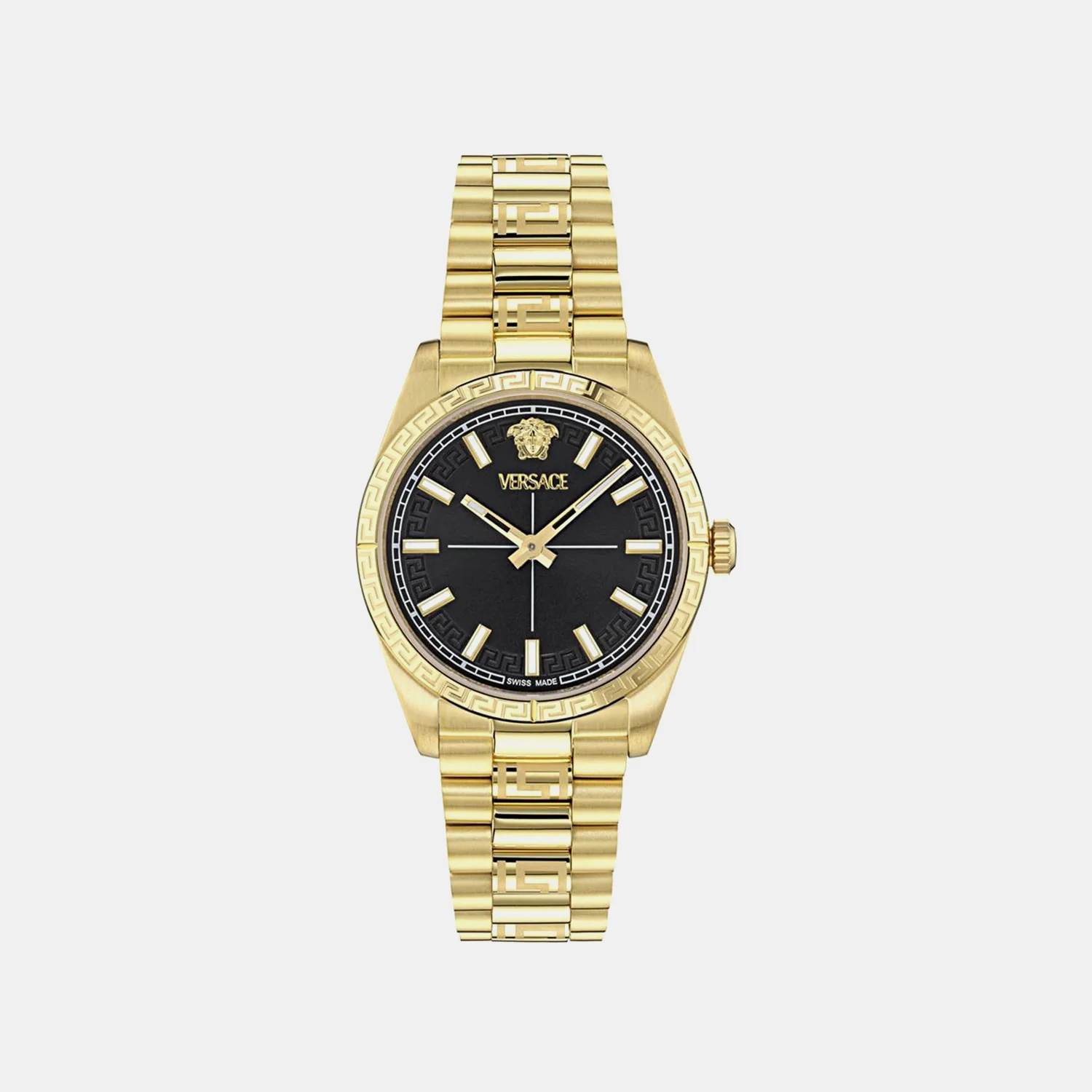 Men Quartz Black Dial Analog Stainless Steel Watch VE0E00625
