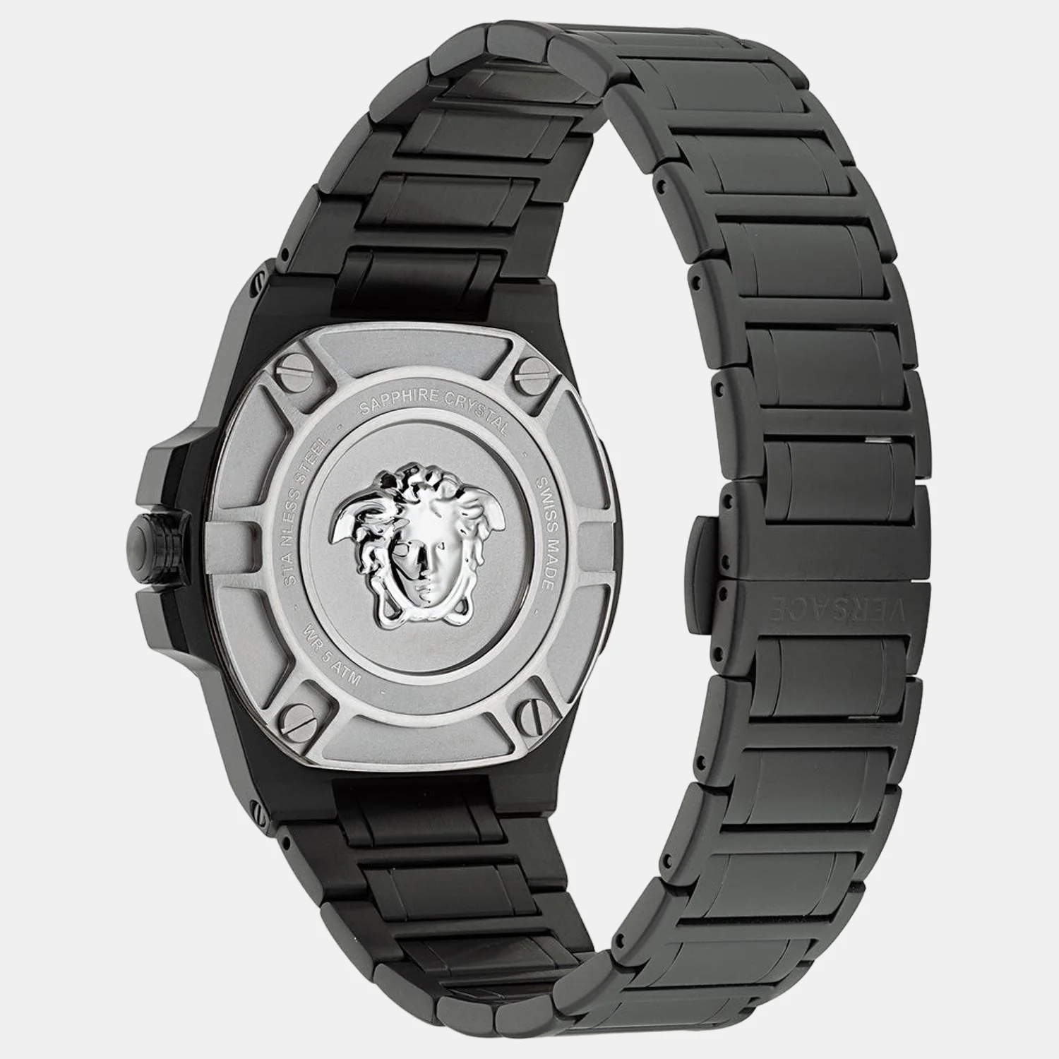 Greca Reaction Men Quartz Black Dial Analog Stainless Steel Watch VE3I00622 - Image 2