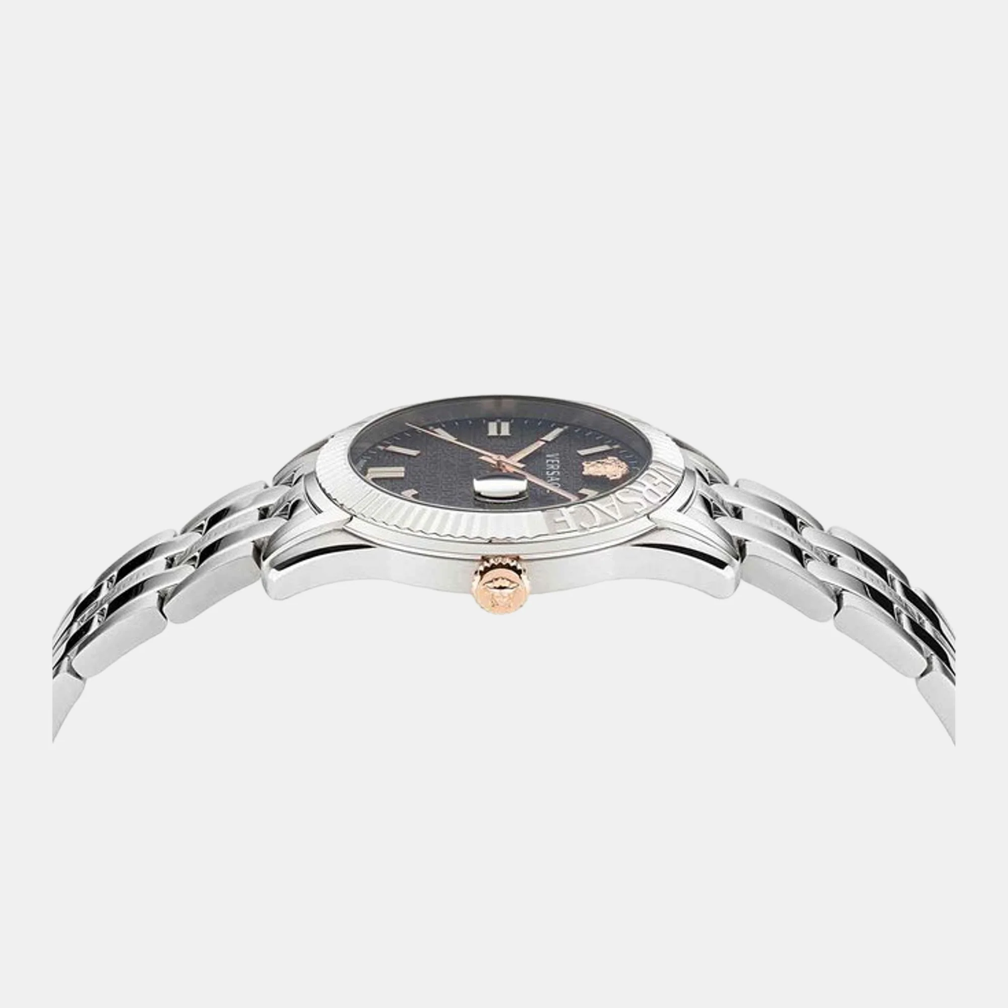 Men Quartz Black Dial Analog Stainless Steel Watch VE3K00322 - Image 3