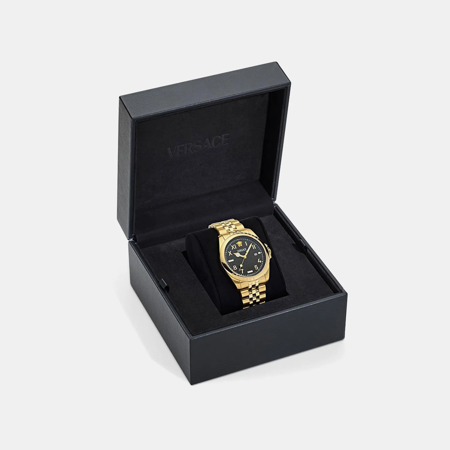 Men Quartz Black Dial Analog Stainless Steel Watch VE9H00624 - Image 4