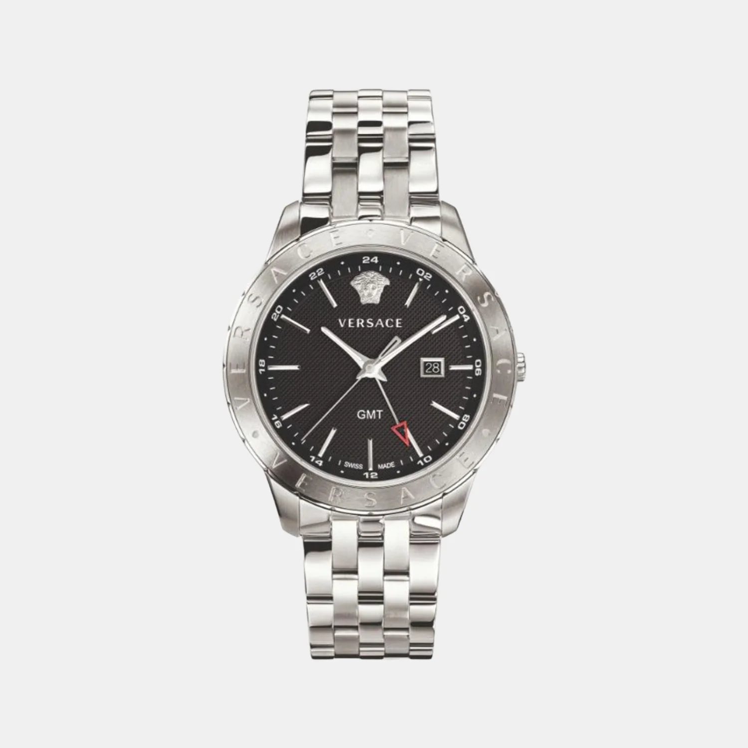 Men Quartz Black Dial Analog Stainless Steel Watch VEBK00418