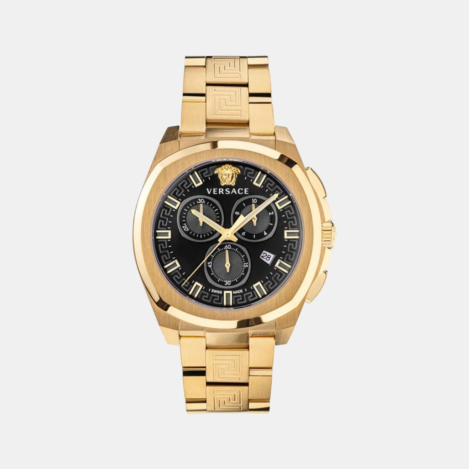 Men Quartz Black Dial Analog Stainless Steel Watch VEZ800621