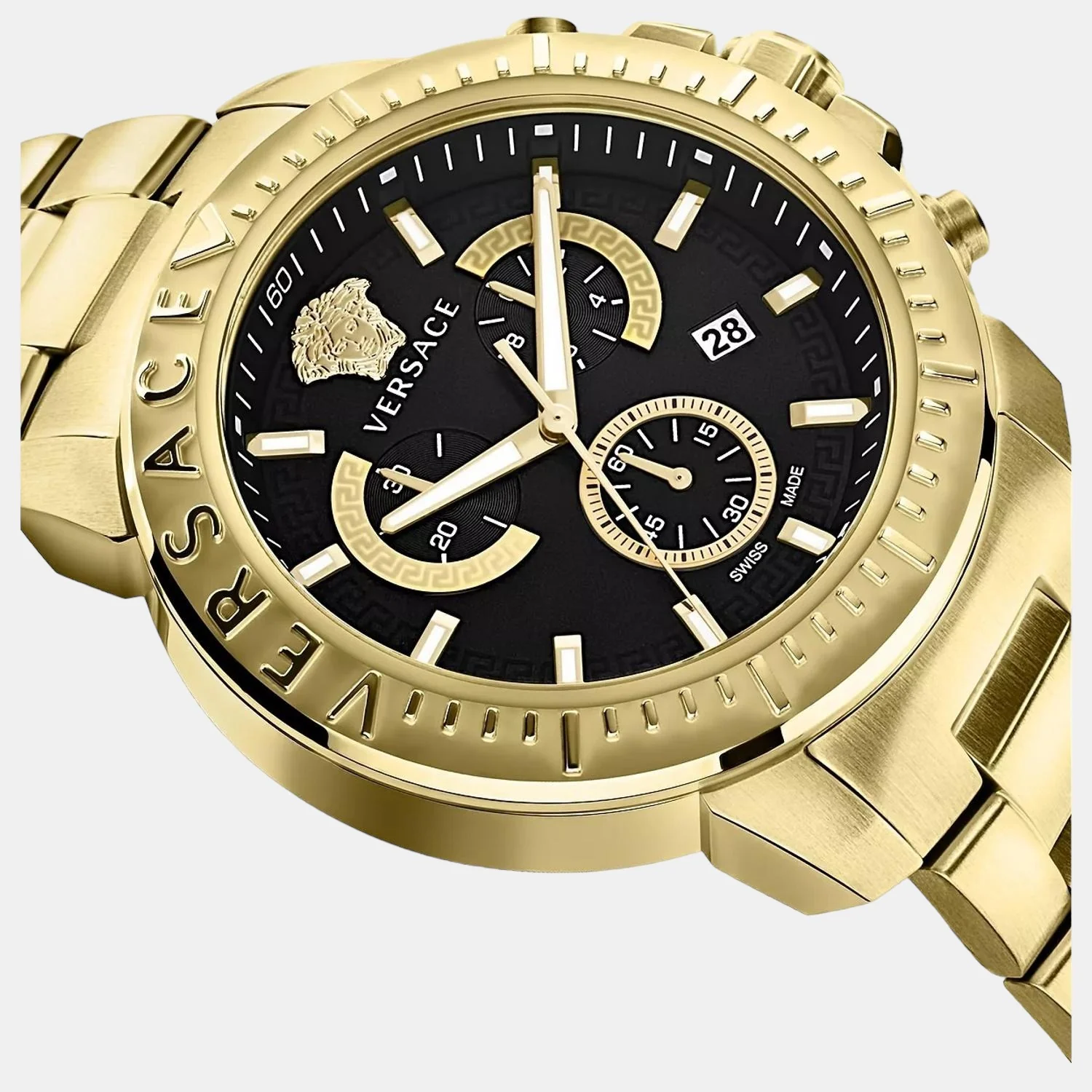 Men Quartz Black Dial Chronograph Stainless Steel Watch VE2E00921 - Image 3