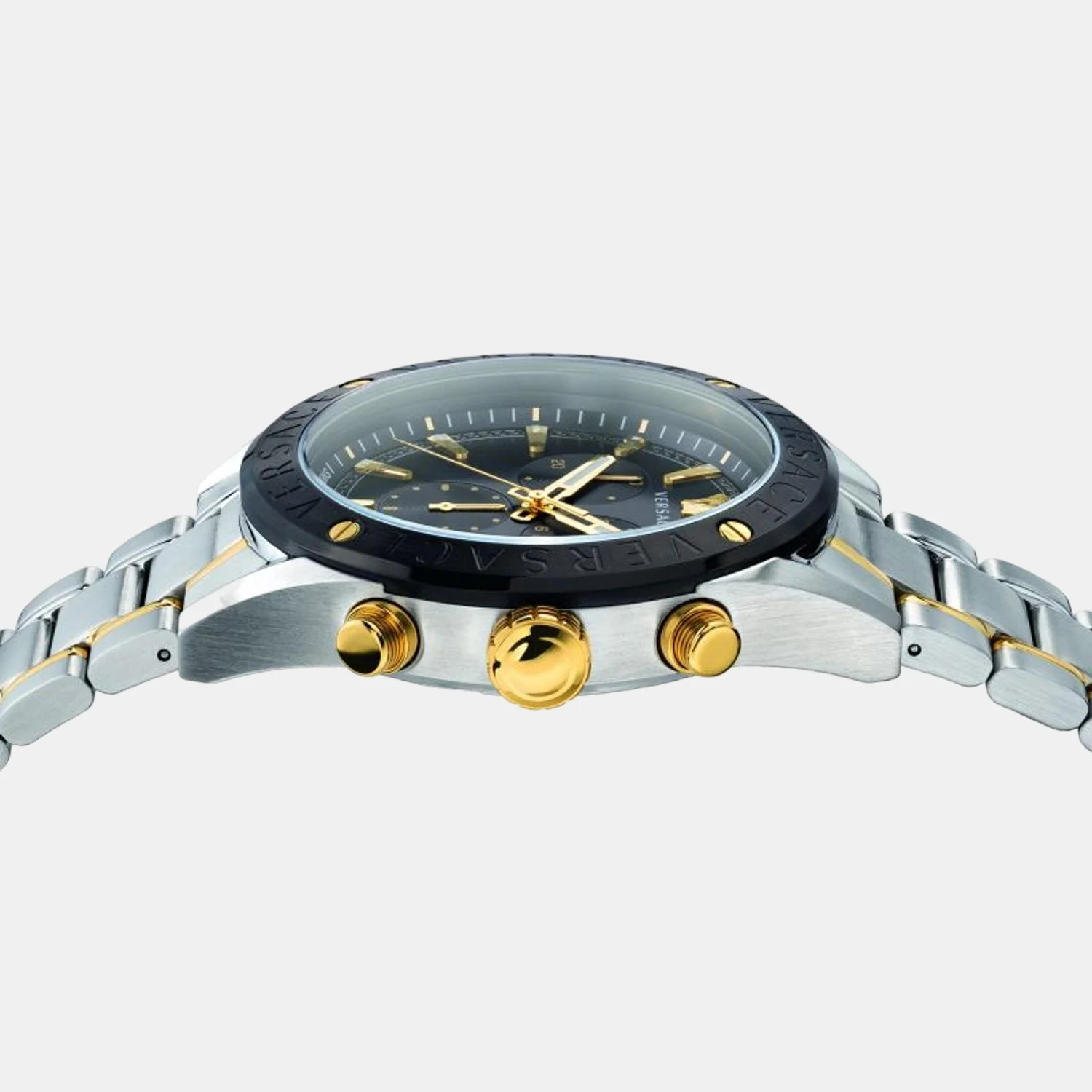 Men Quartz Black Dial Chronograph Stainless Steel Watch VEHB00619 - Image 3