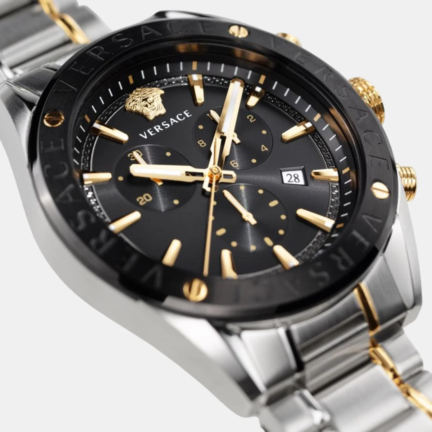 Men Quartz Black Dial Chronograph Stainless Steel Watch VEHB00619 - Image 5