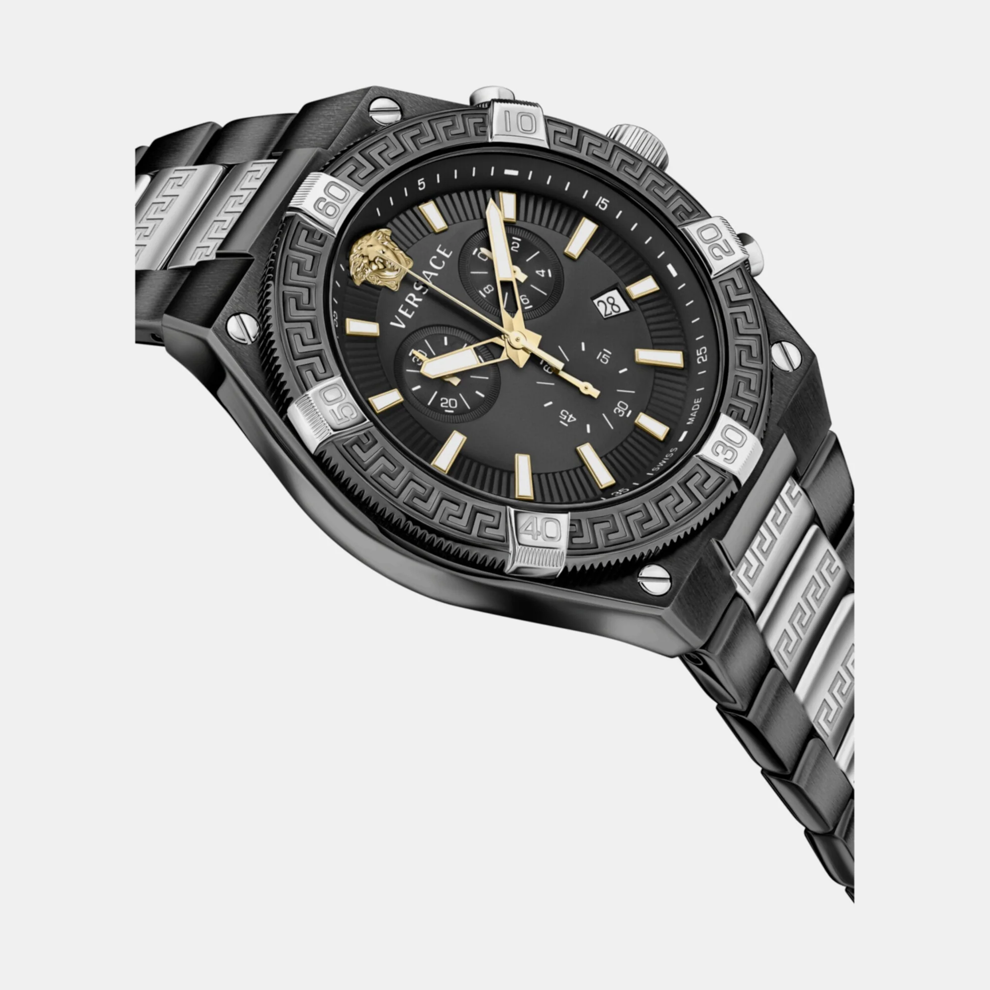 Men Quartz Black Dial Chronograph Stainless Steel Watch VESO01022 - Image 3