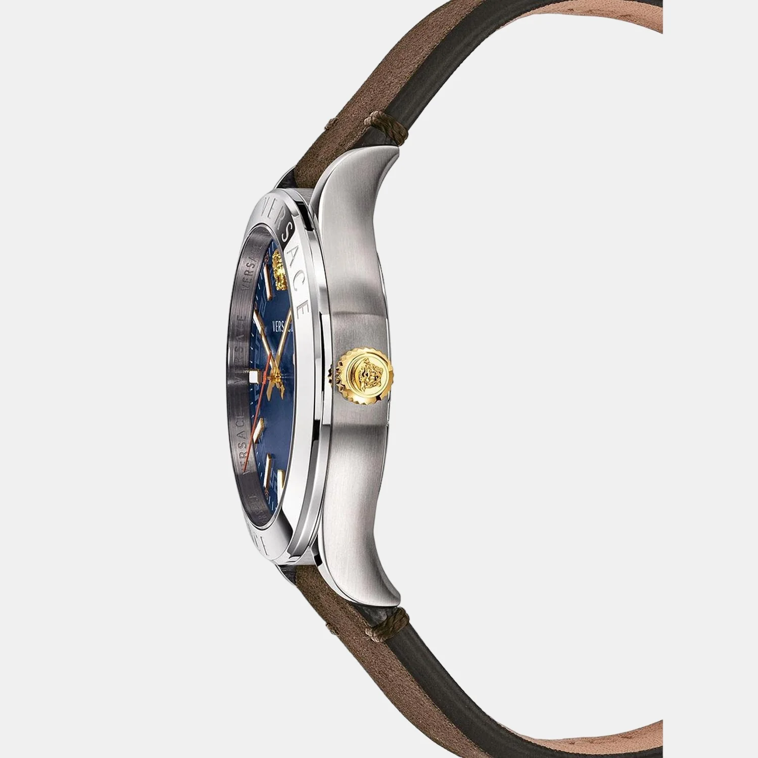 Men Quartz Blue Dial Analog Leather Watch VEVK00220 - Image 2