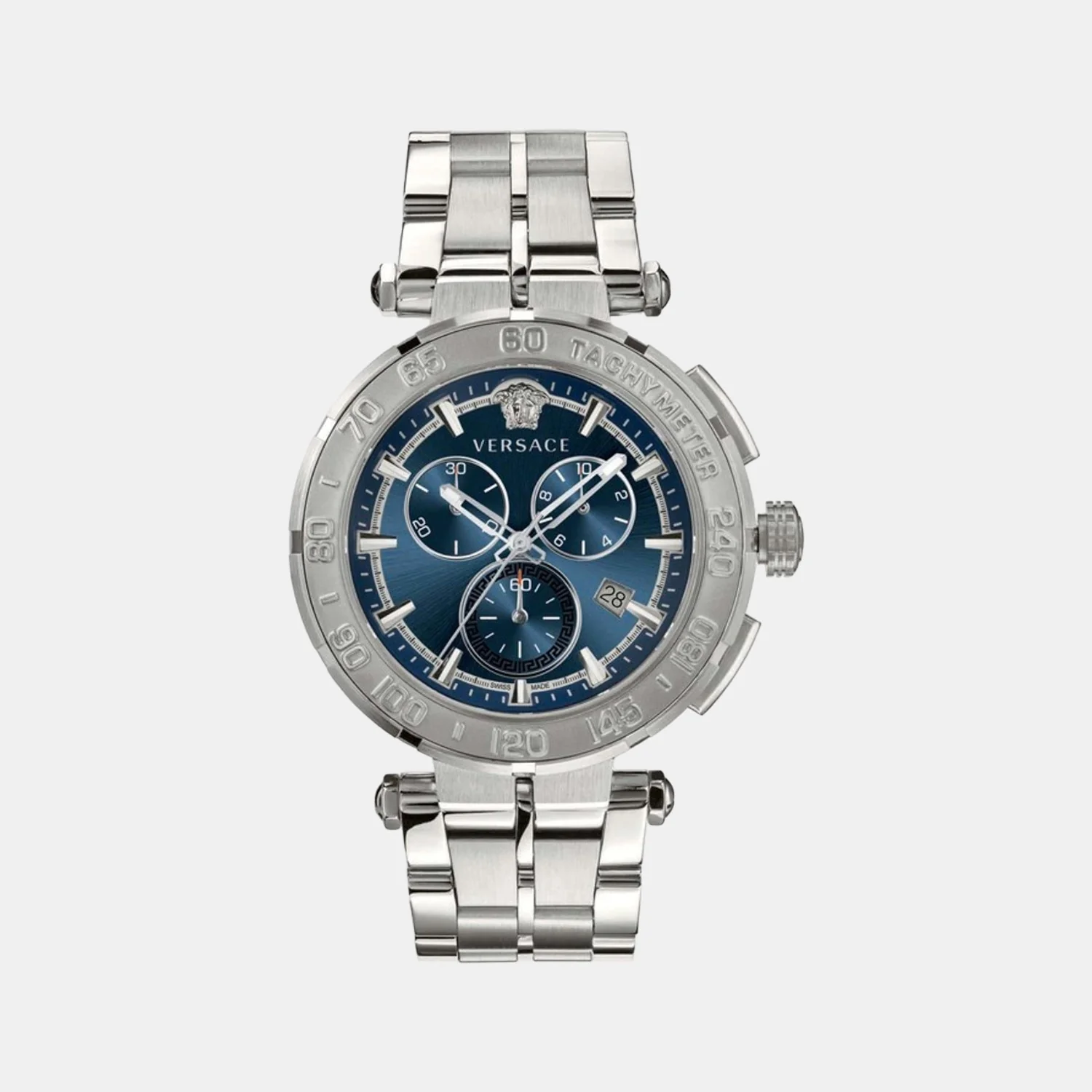 Men Quartz Blue Dial Chronograph Stainless Steel Watch VEPM00420