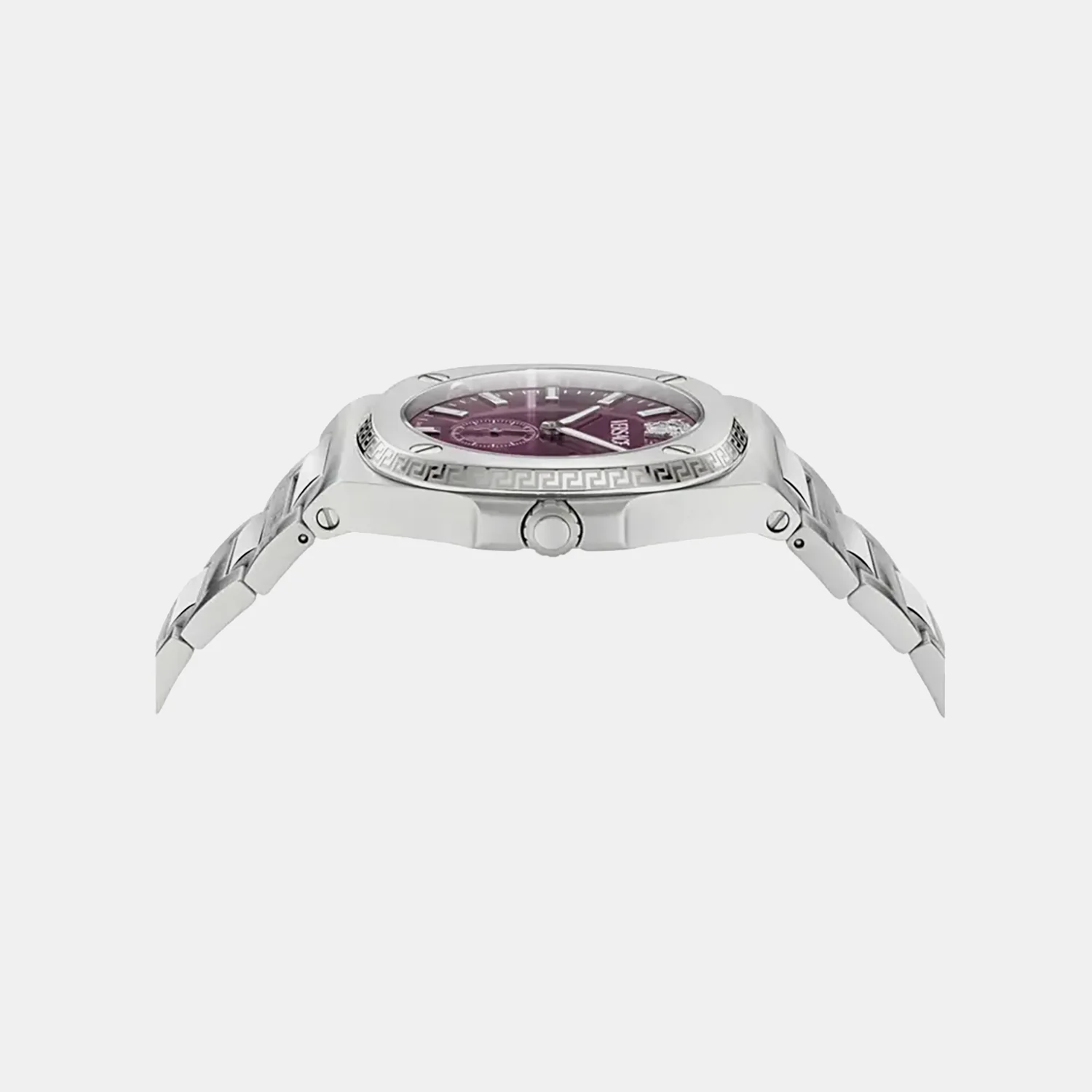 Versace Tolomeo (Wc-0V) Men Quartz Burgundy Dial Analog Stainless Steel Watch VE0V00125 - Image 2