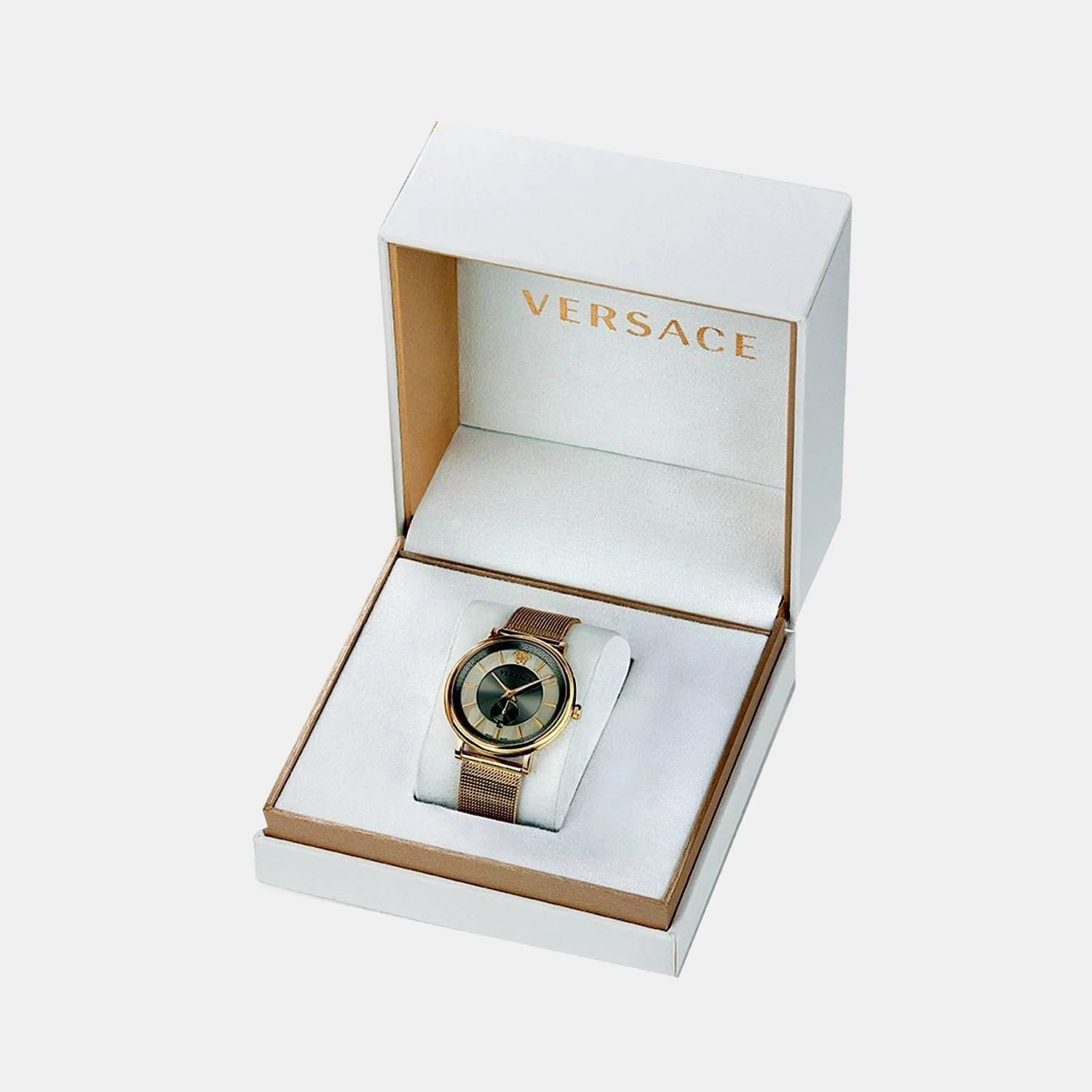 Men Quartz Gold Dial Analog Stainless Steel Watch VBQ070017 - Image 4