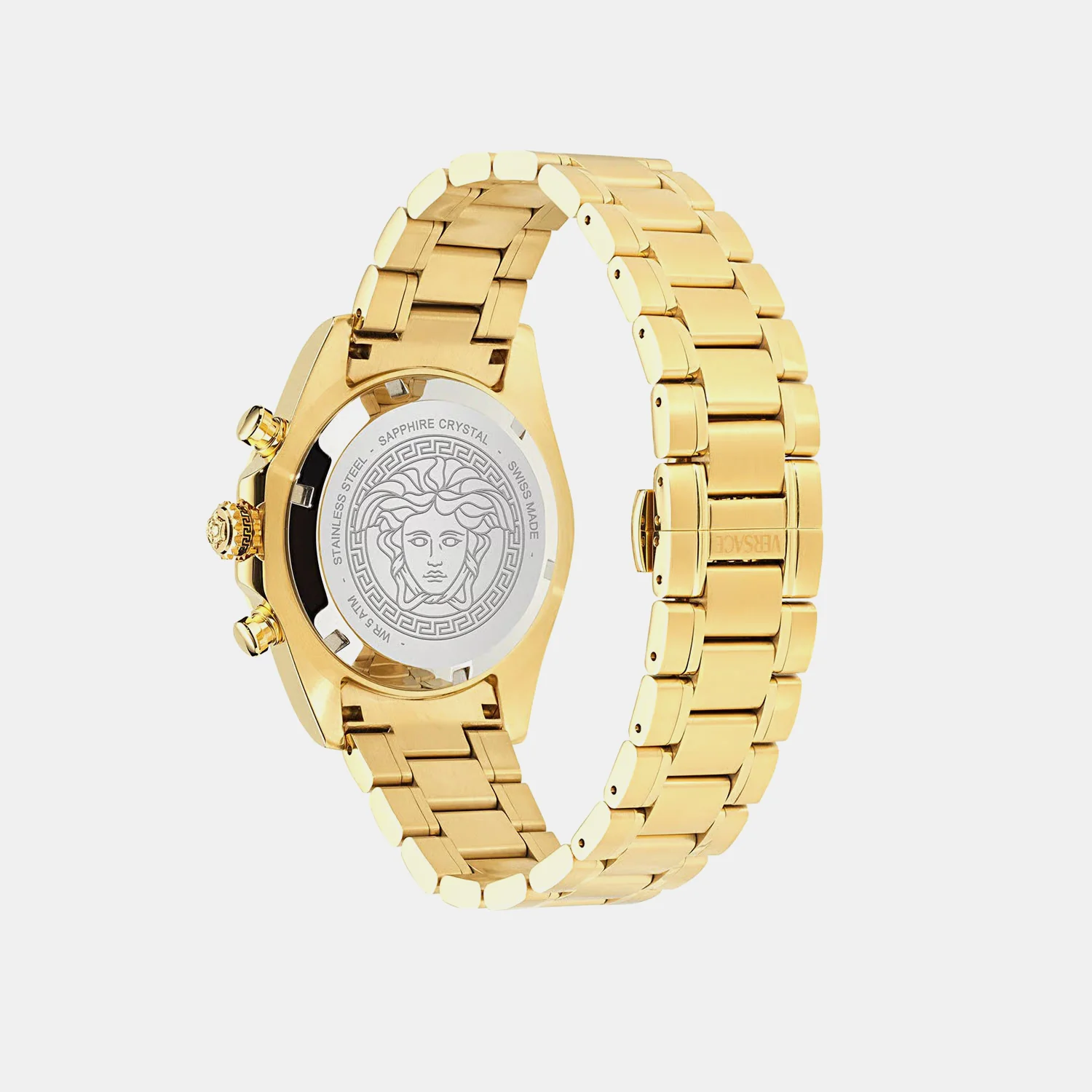 Men Quartz Gold Dial Chronograph Stainless Steel Watch VE9K01324 - Image 2