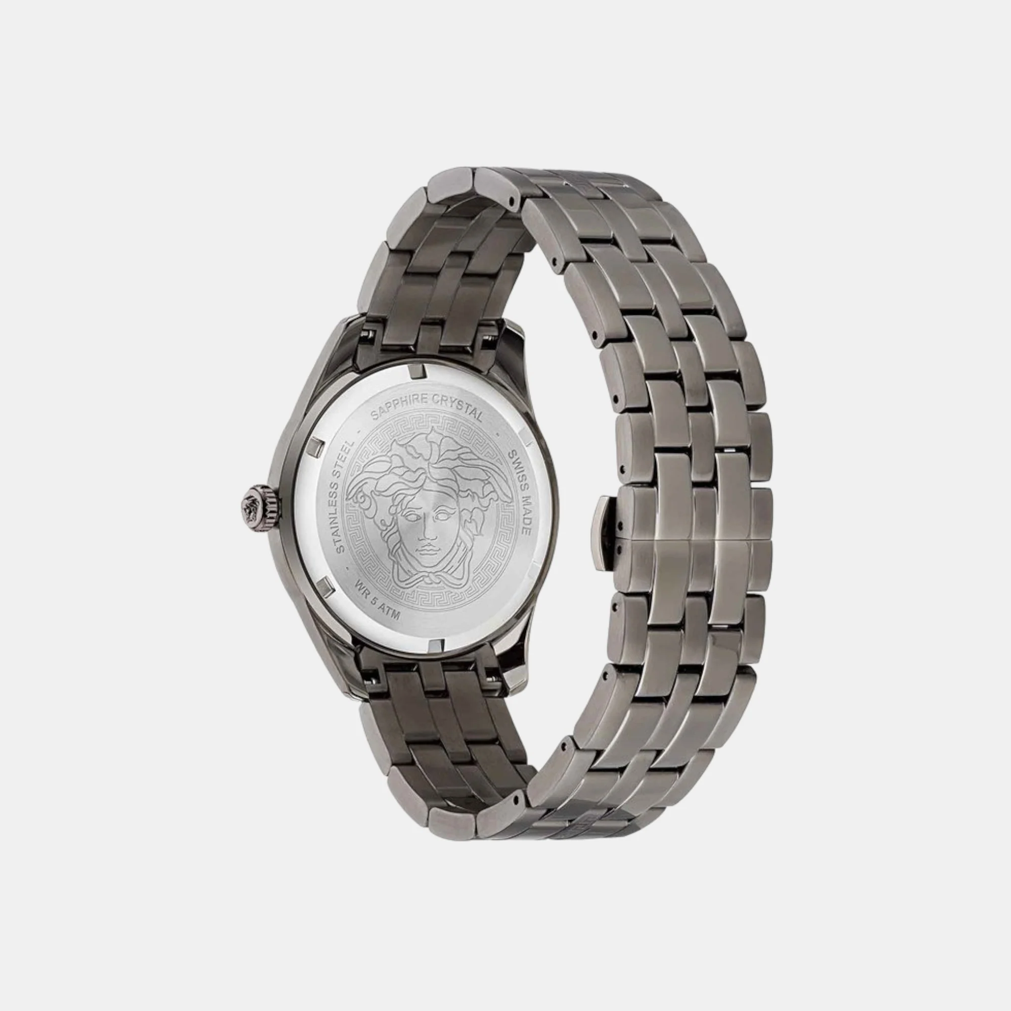 Men Quartz Grey Dial Analog Stainless Steel Watch VE3K00622 - Image 2