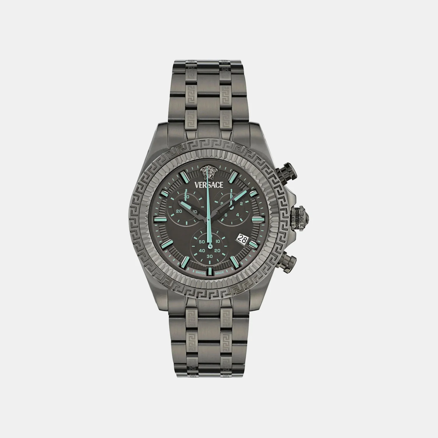 Men Quartz Grey Dial Chronograph Recycled Steel Watch VE0W00625