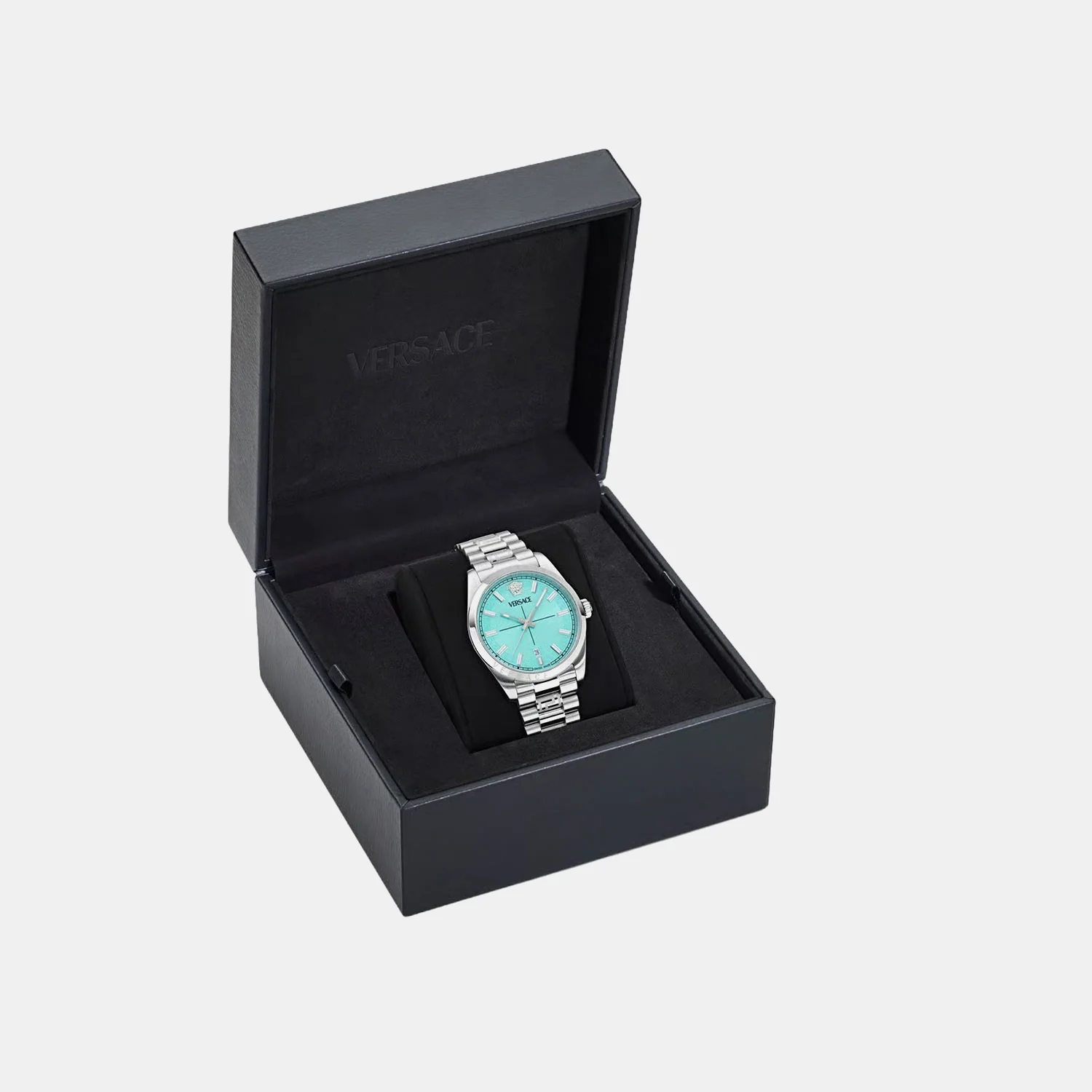 Men Quartz Light Blue Dial Analog Stainless Steel Watch VE0G00225 - Image 4