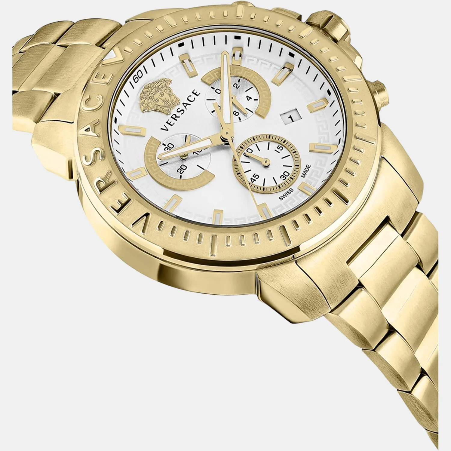Men Quartz Silver Dial Chronograph Stainless Steel Watch VE2E00521 - Image 3