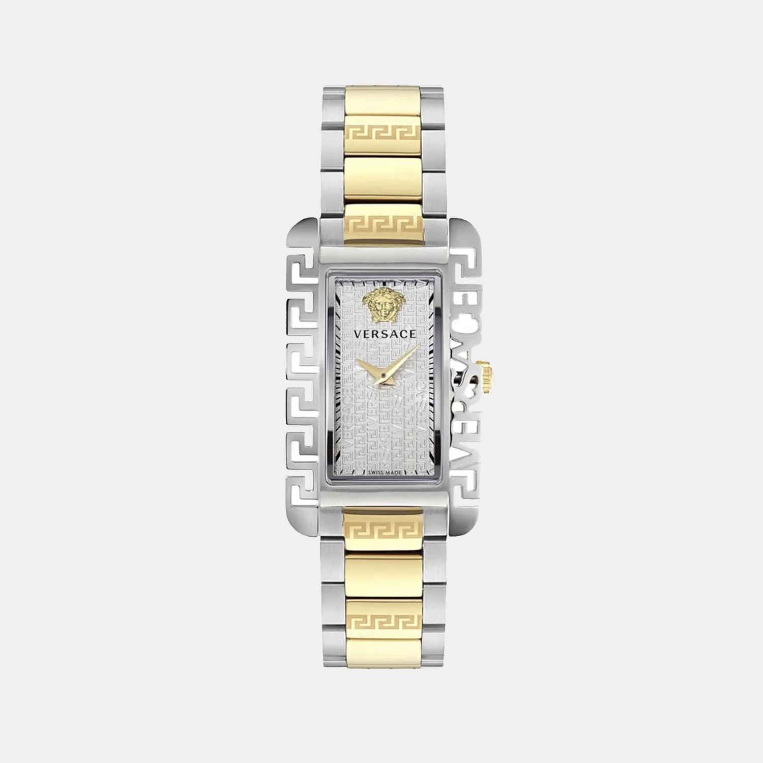 Men Quartz Silver White Dial Analog Stainless Steel Watch VE7D00323